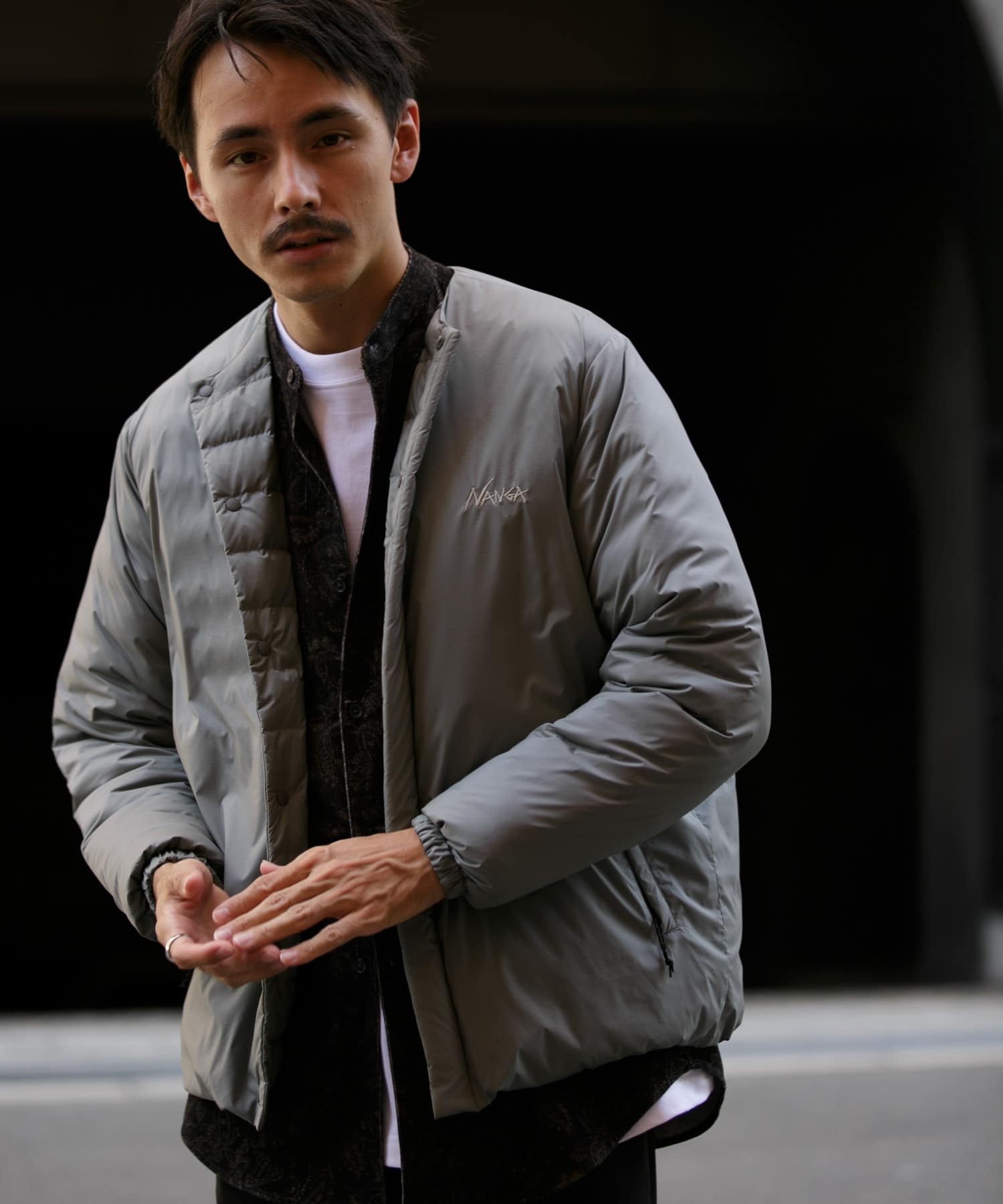 『別注』NANGA×DOORS　REVERSIBLE DOWN JACKET Stone Gray S