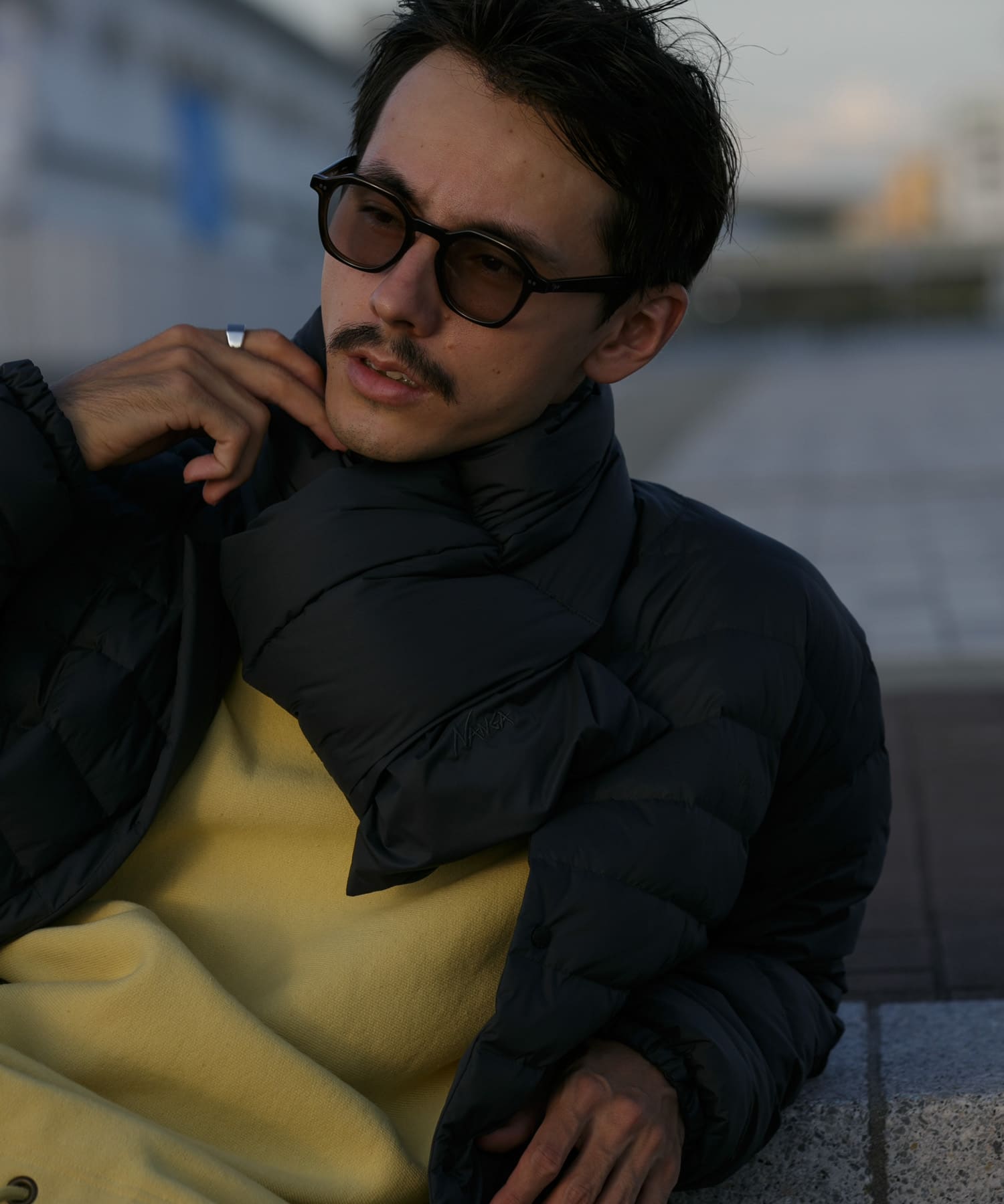 『別注』NANGA×DOORS　DOWN MUFFLER Charcoal -