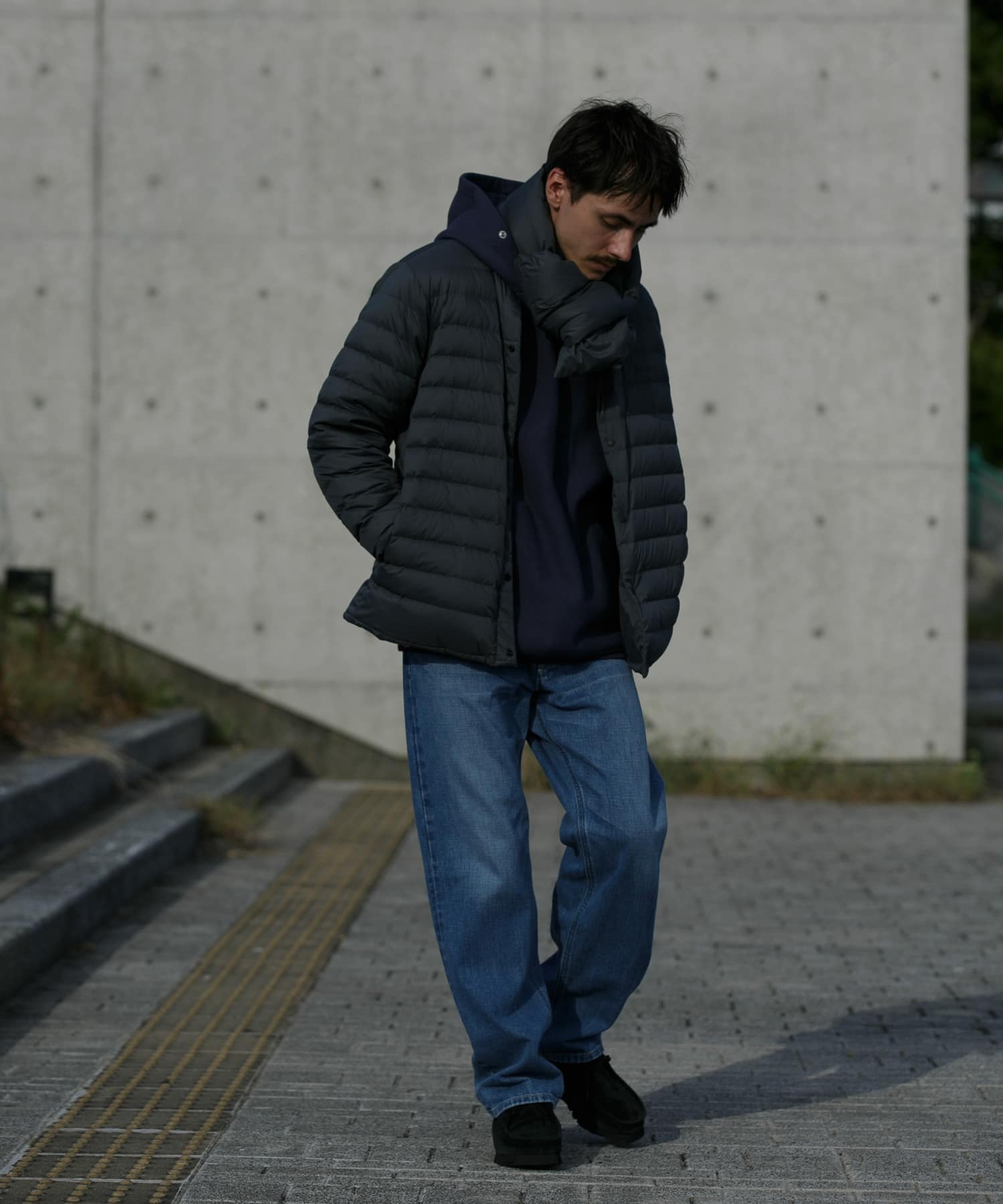 『別注』NANGA×DOORS　DOWN MUFFLER Smoke Blue -