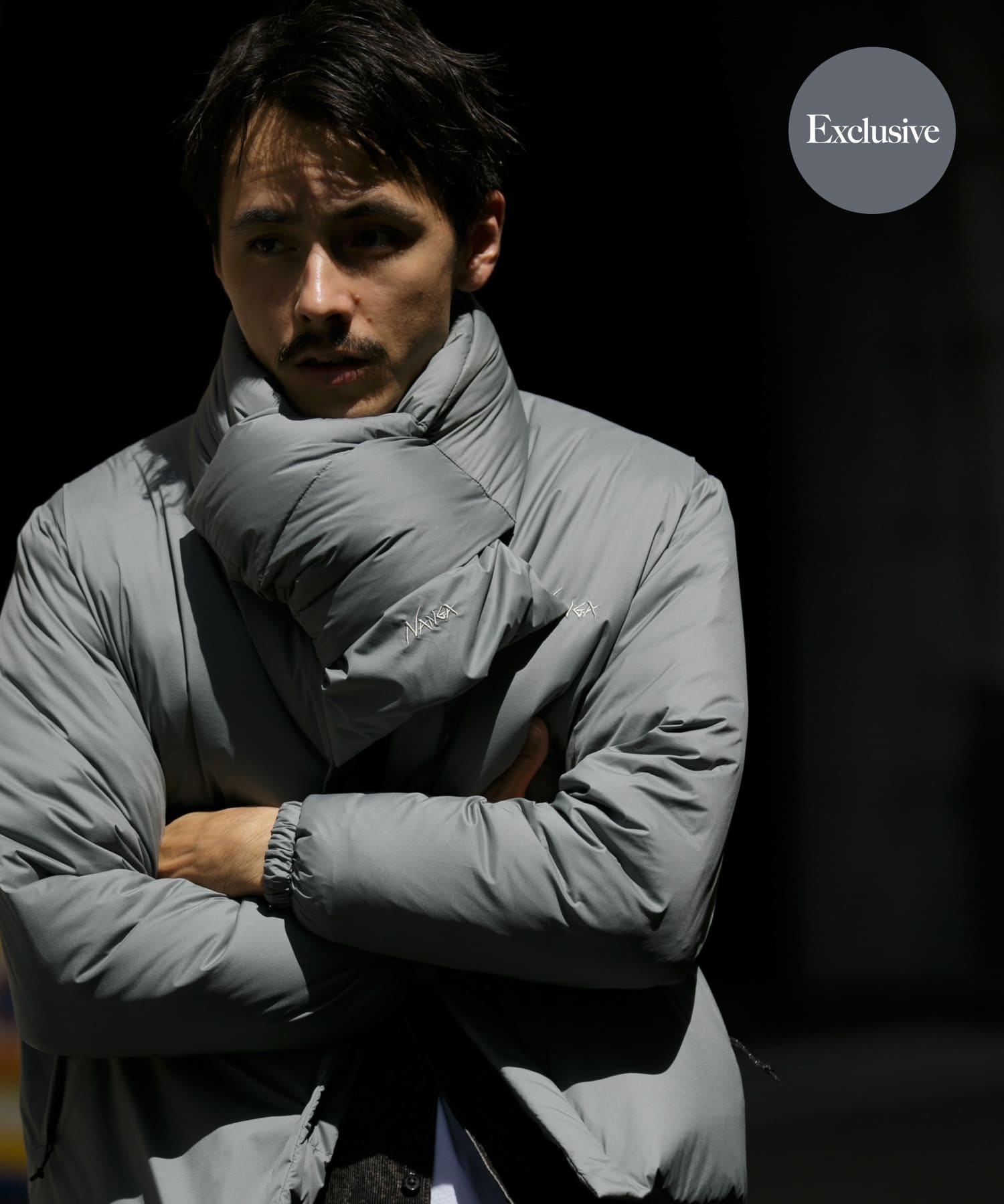 『別注』NANGA×DOORS　DOWN MUFFLER Stone Gray -