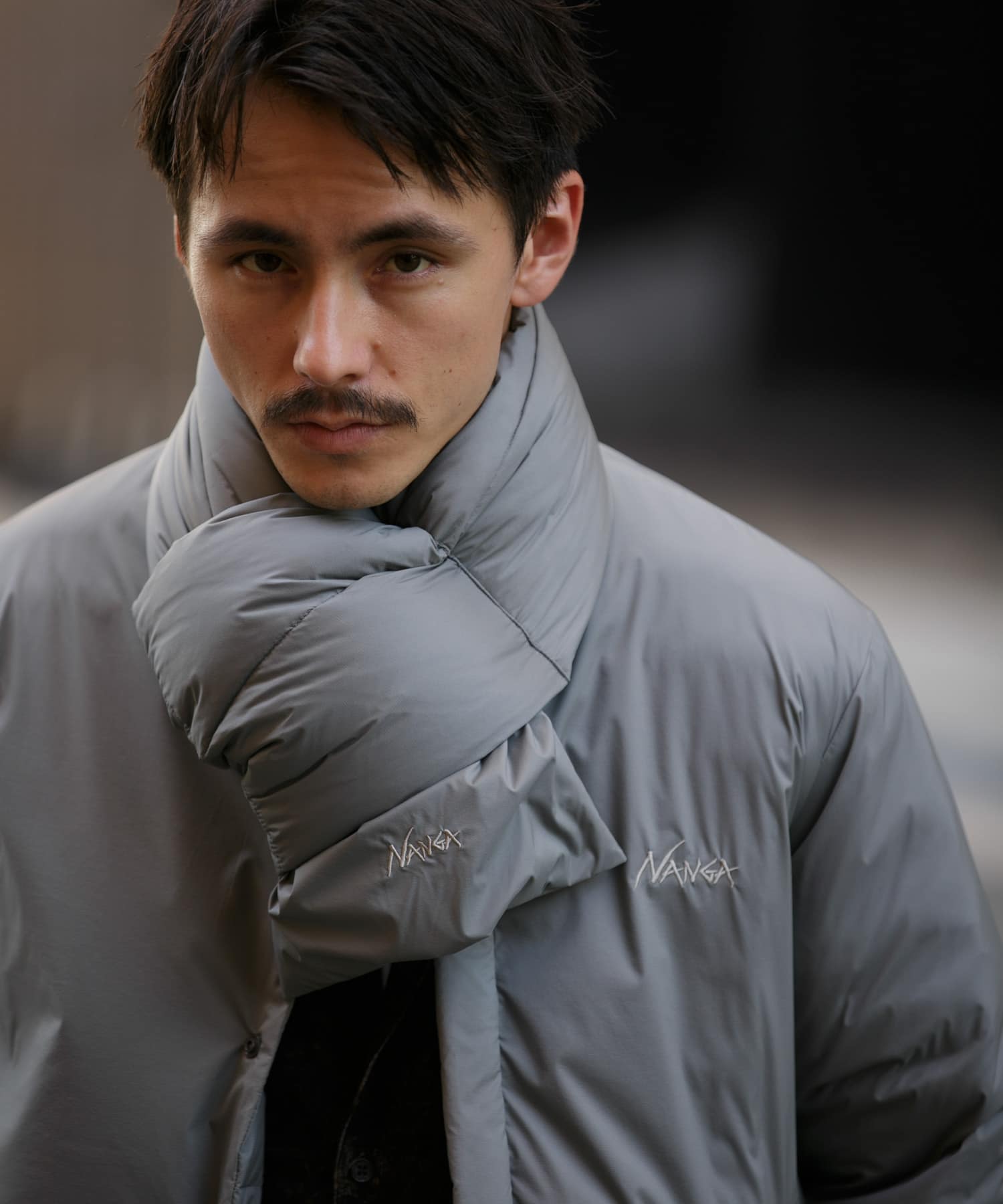 『別注』NANGA×DOORS　DOWN MUFFLER Stone Gray -