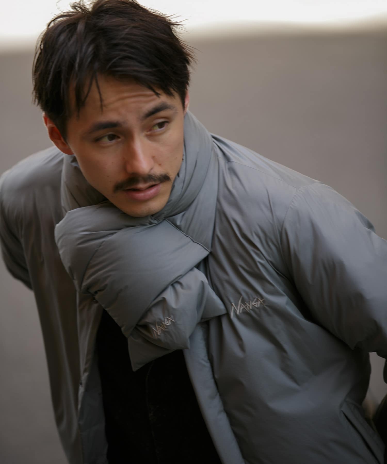 『別注』NANGA×DOORS　DOWN MUFFLER Stone Gray -