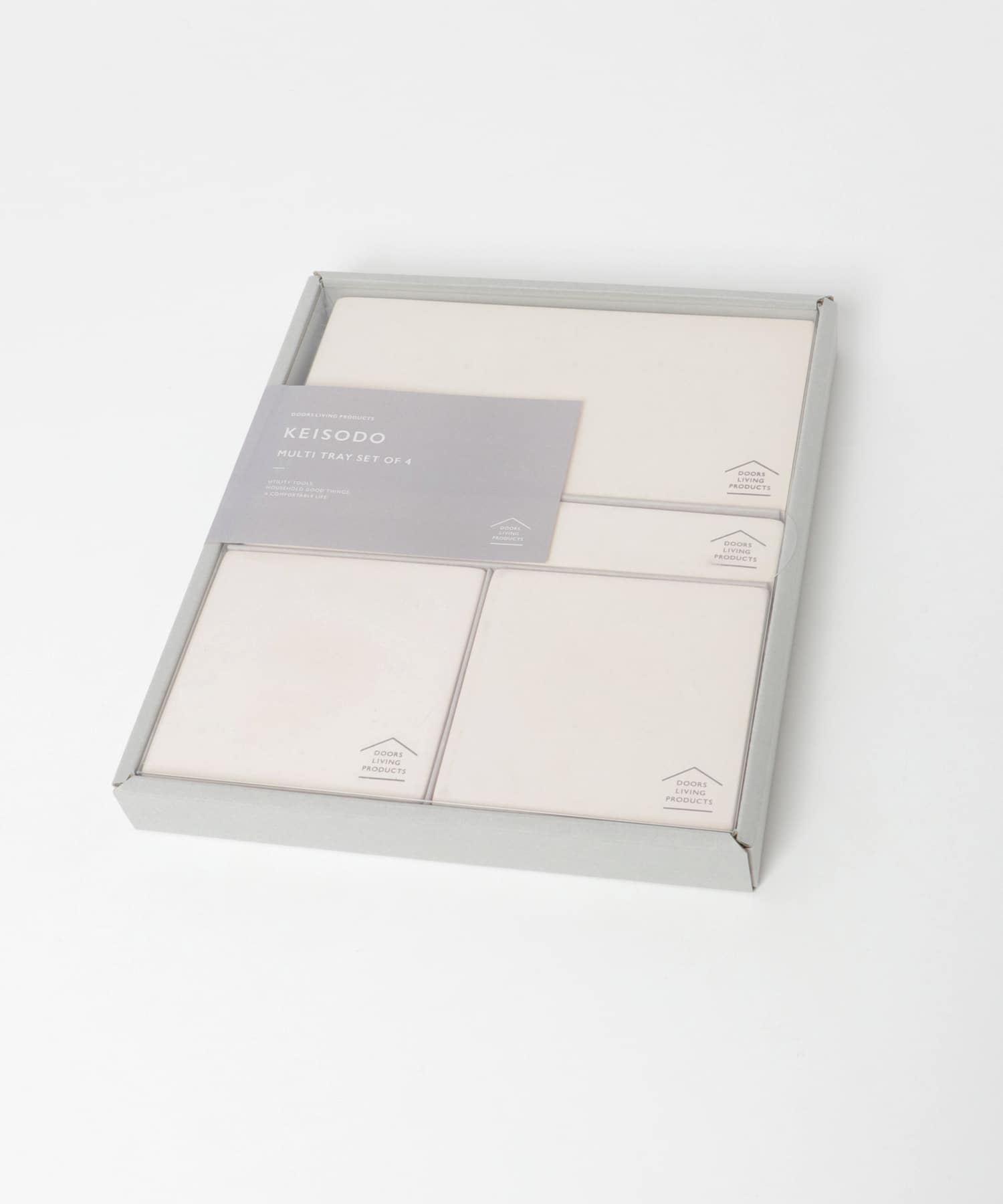 DOORS LIVING PRODUCTS　マルチトレー4個セット オフホワイト -