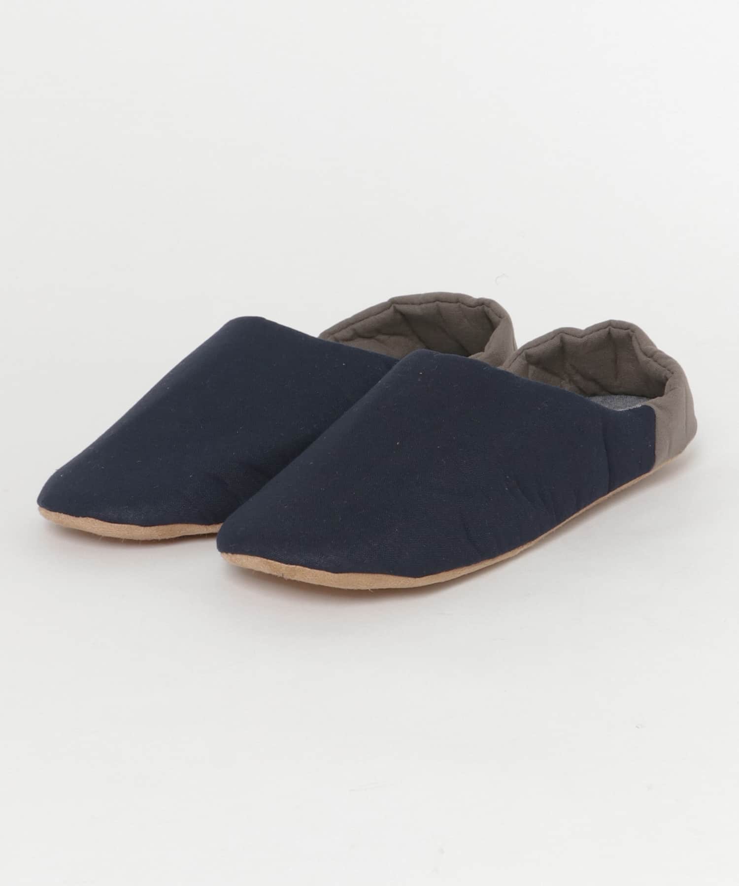 DOORS LIVING PRODUCTS　コットンリネンルームシューズ L ネイビー L