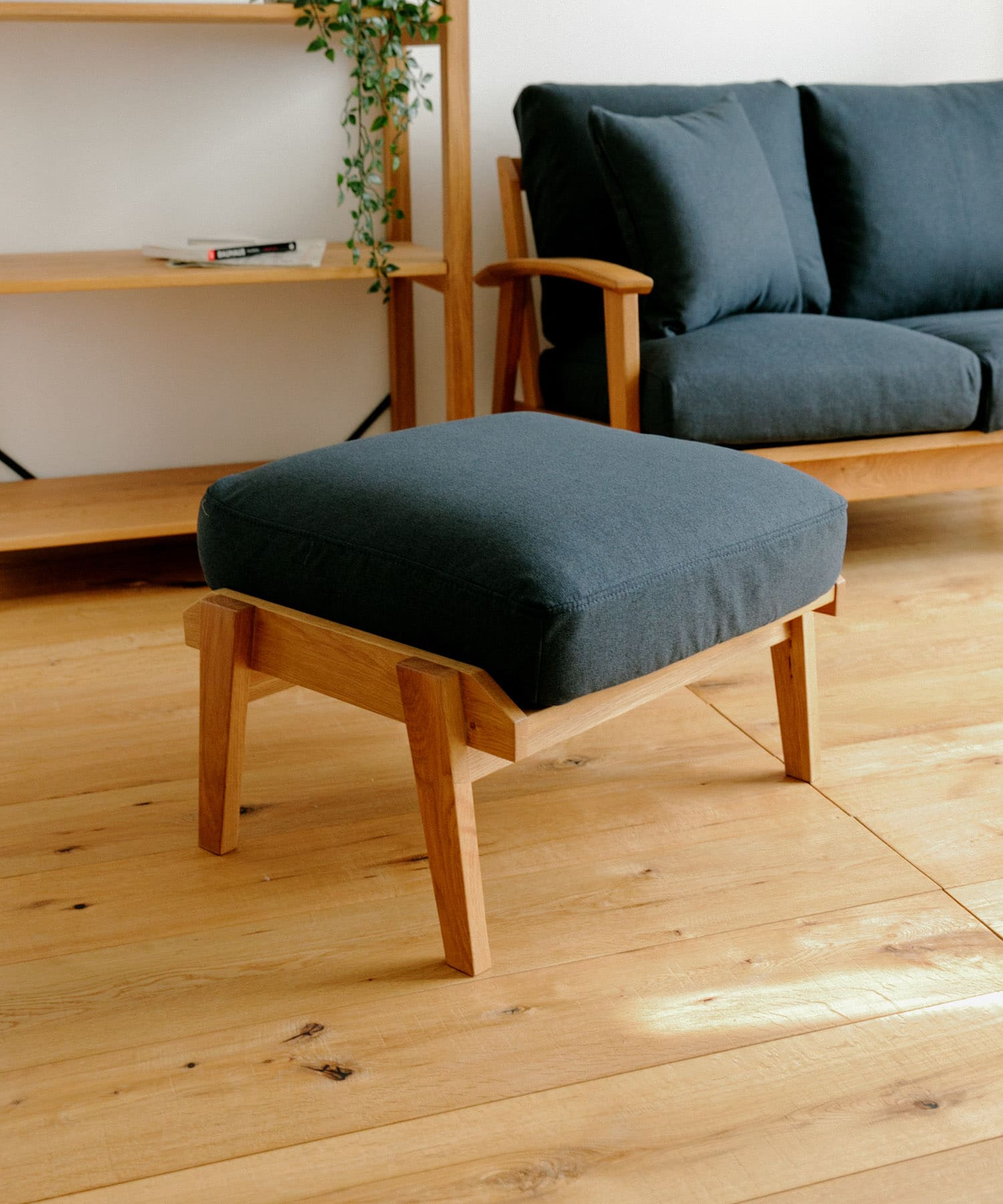 BOTHY OTTOMAN CUSHION Modern ブルーグリーン one