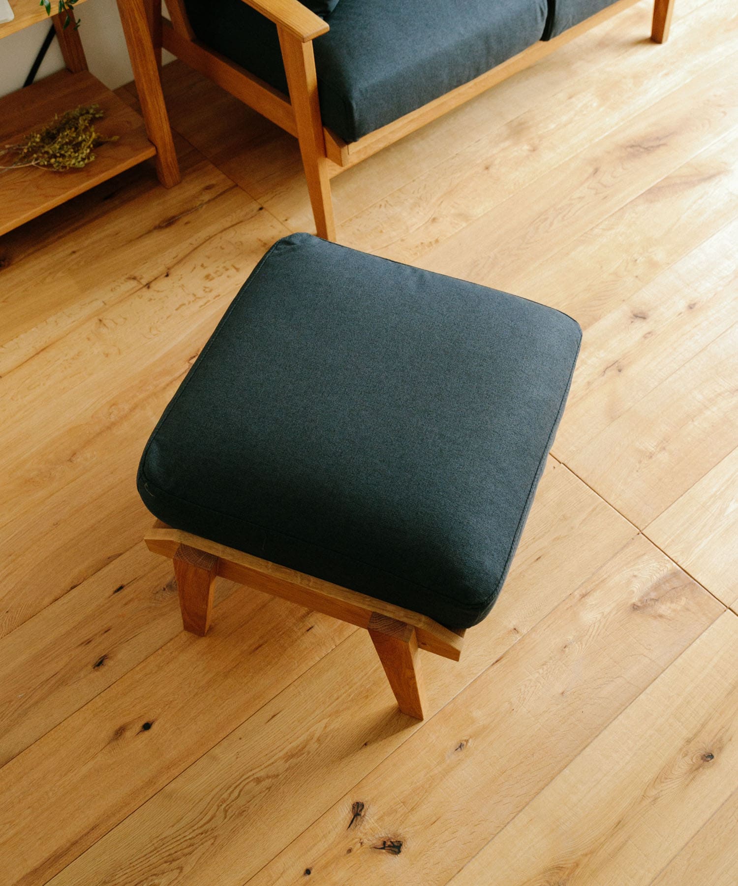 BOTHY OTTOMAN CUSHION Modern ブルーグリーン one