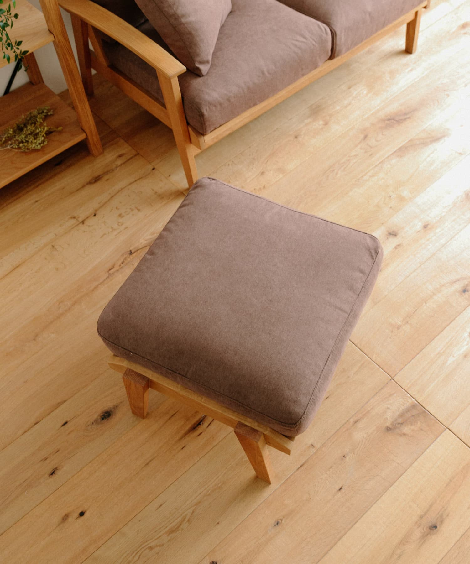 BOTHY OTTOMAN CUSHION Chiffon ブラウン one