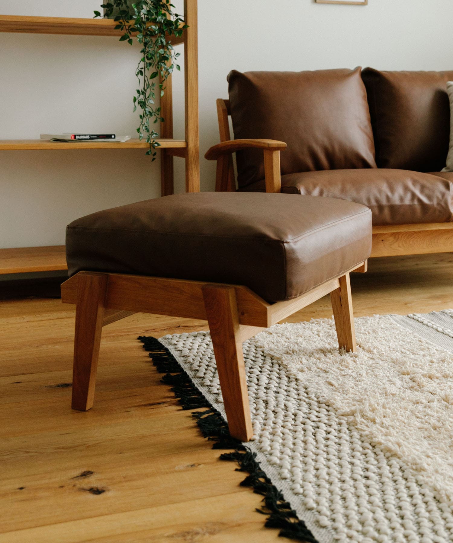 BOTHY OTTOMAN CUSHION PVC ブラウン one