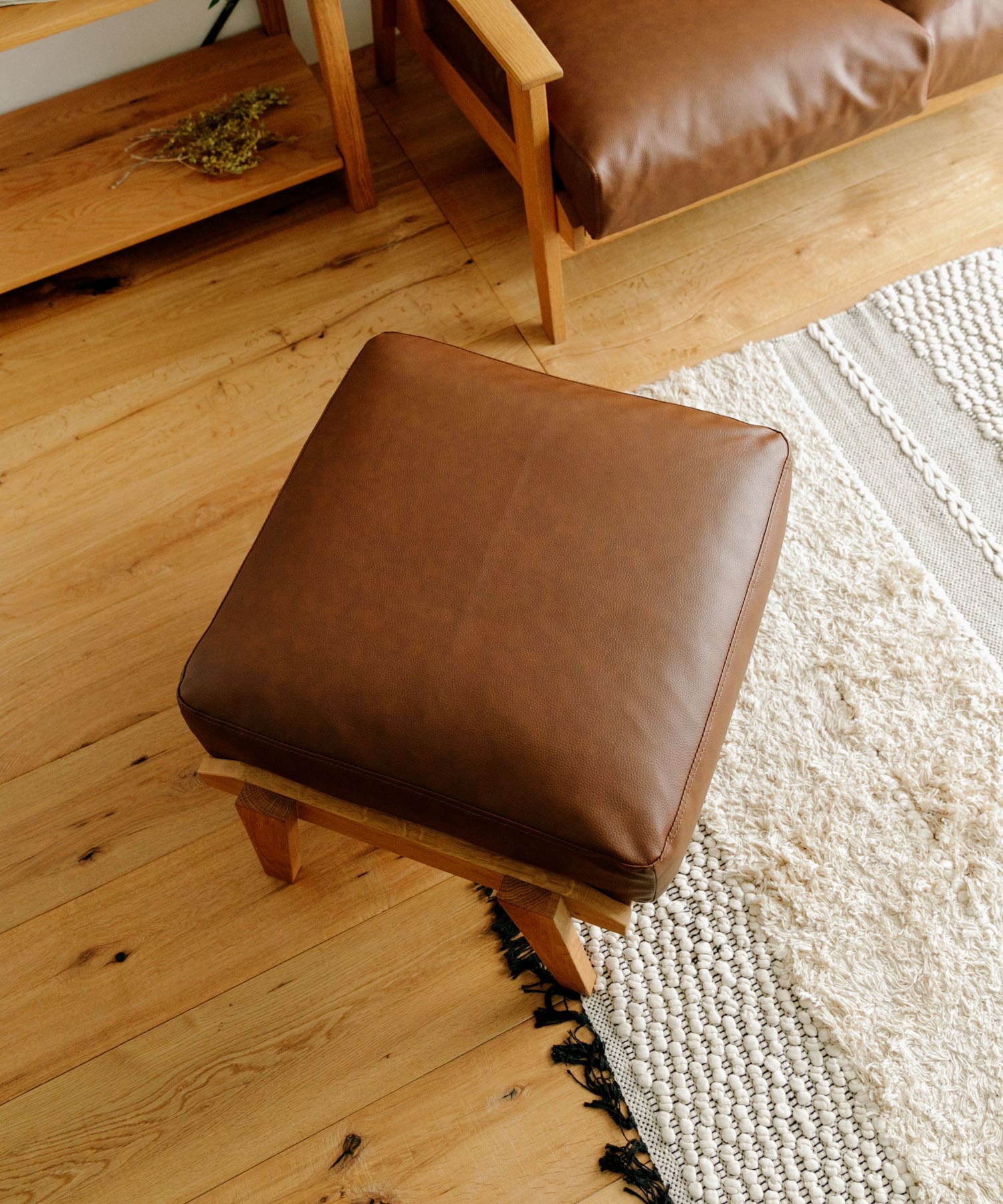 BOTHY OTTOMAN CUSHION PVC ブラウン one