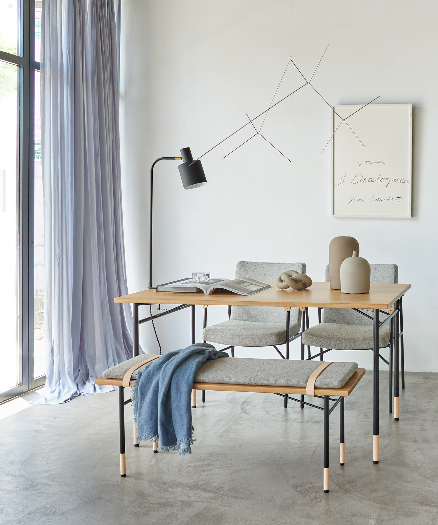 URBAN RESEARCH DOORS オーク無垢材 ダイニングテーブル DOORS ROOM