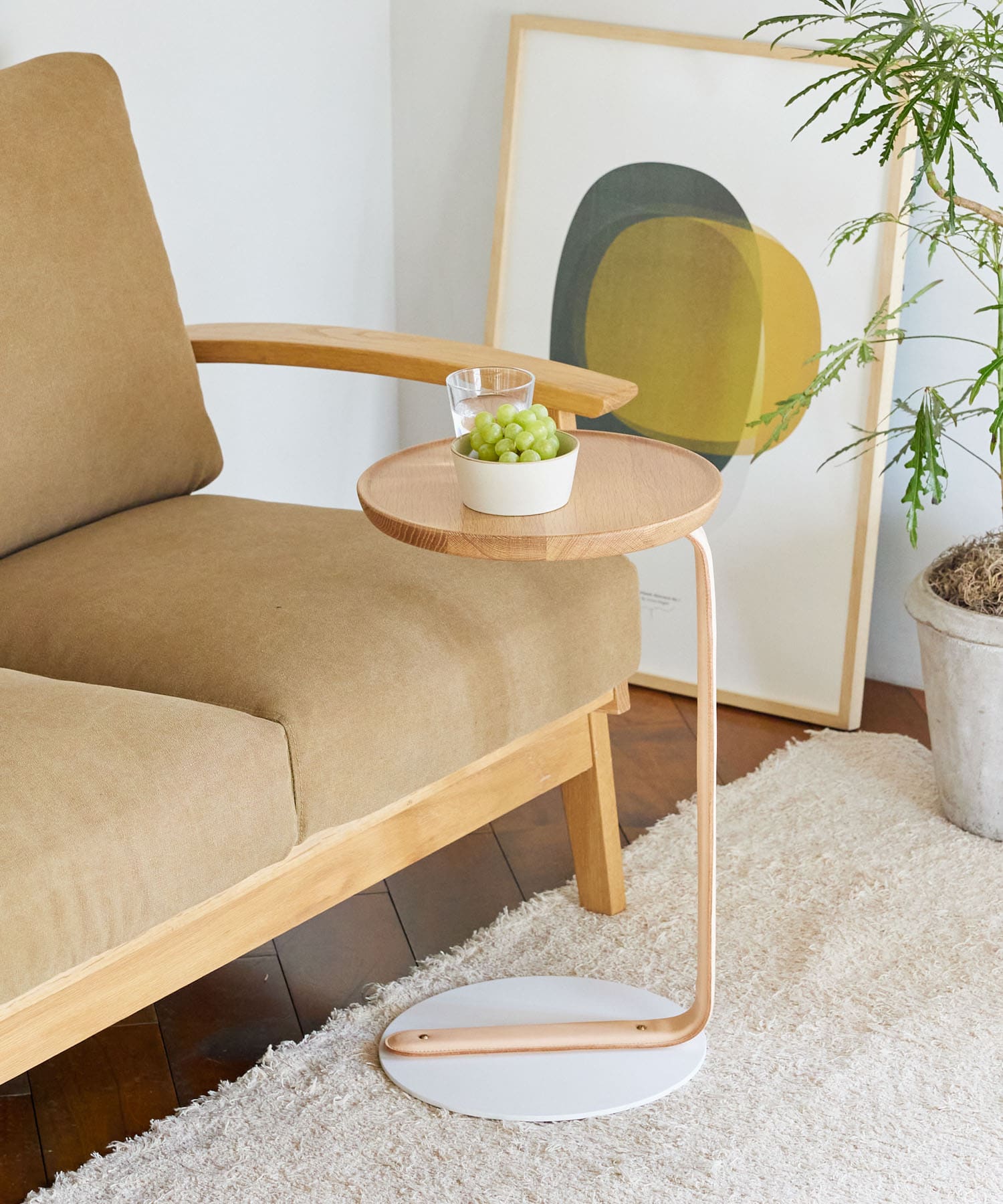 Luonka DOORS×SYOTYL　ROUND SIDE TABLE WHITE one