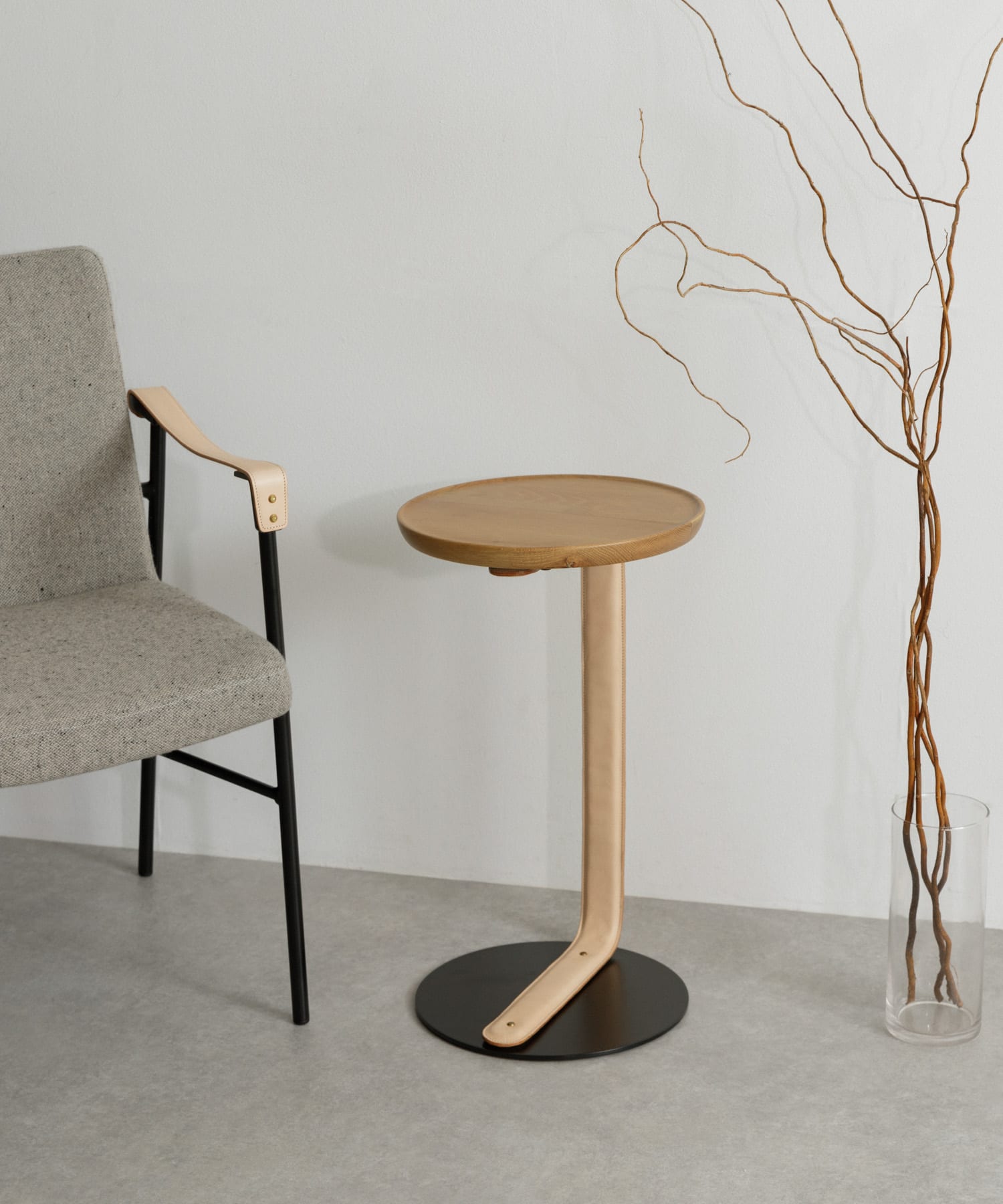 Luonka DOORS×SYOTYL　ROUND SIDE TABLE BLACK one