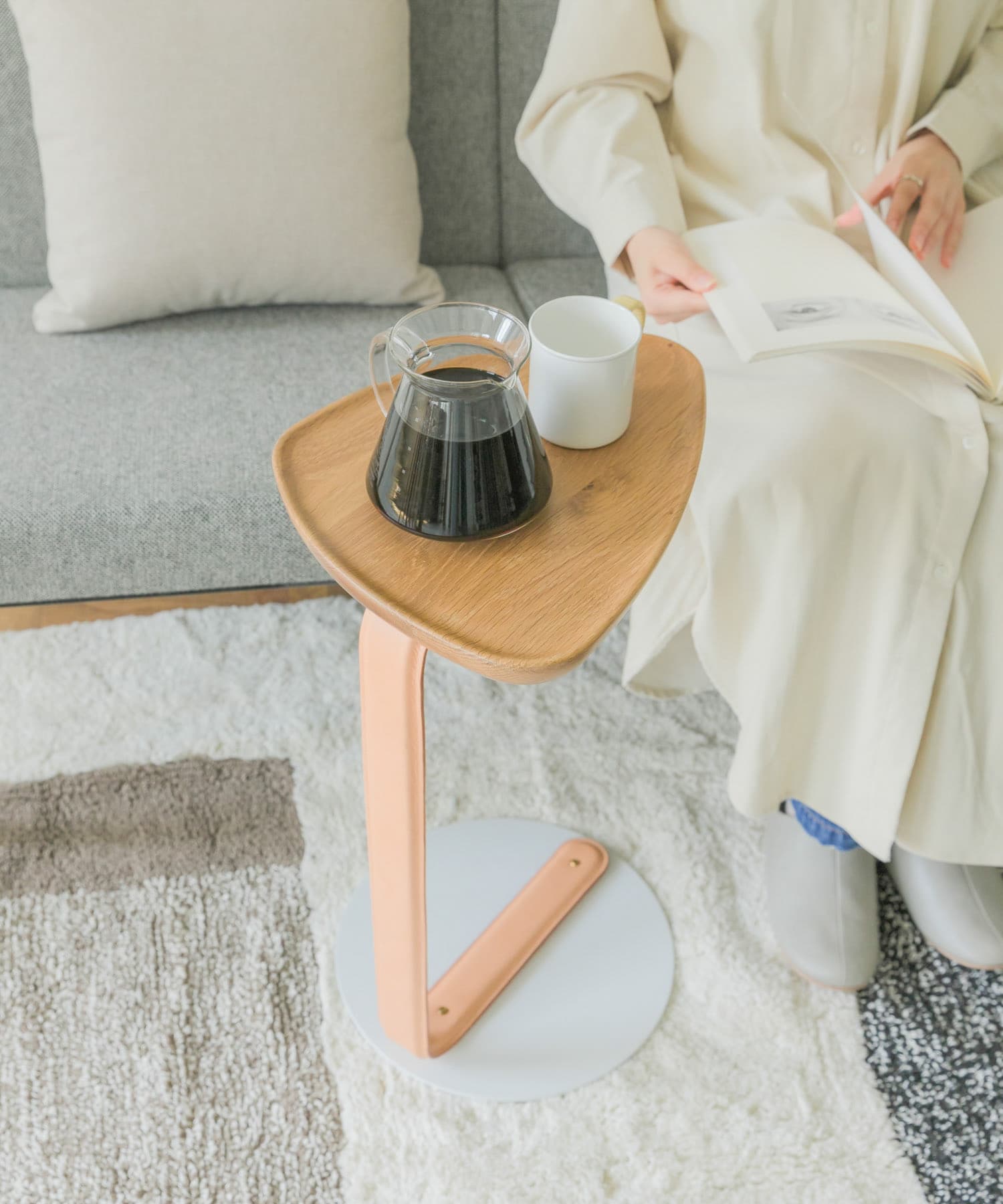 Luonka DOORS ×SYOTYL　TRI SIDE TABLE WHITE one