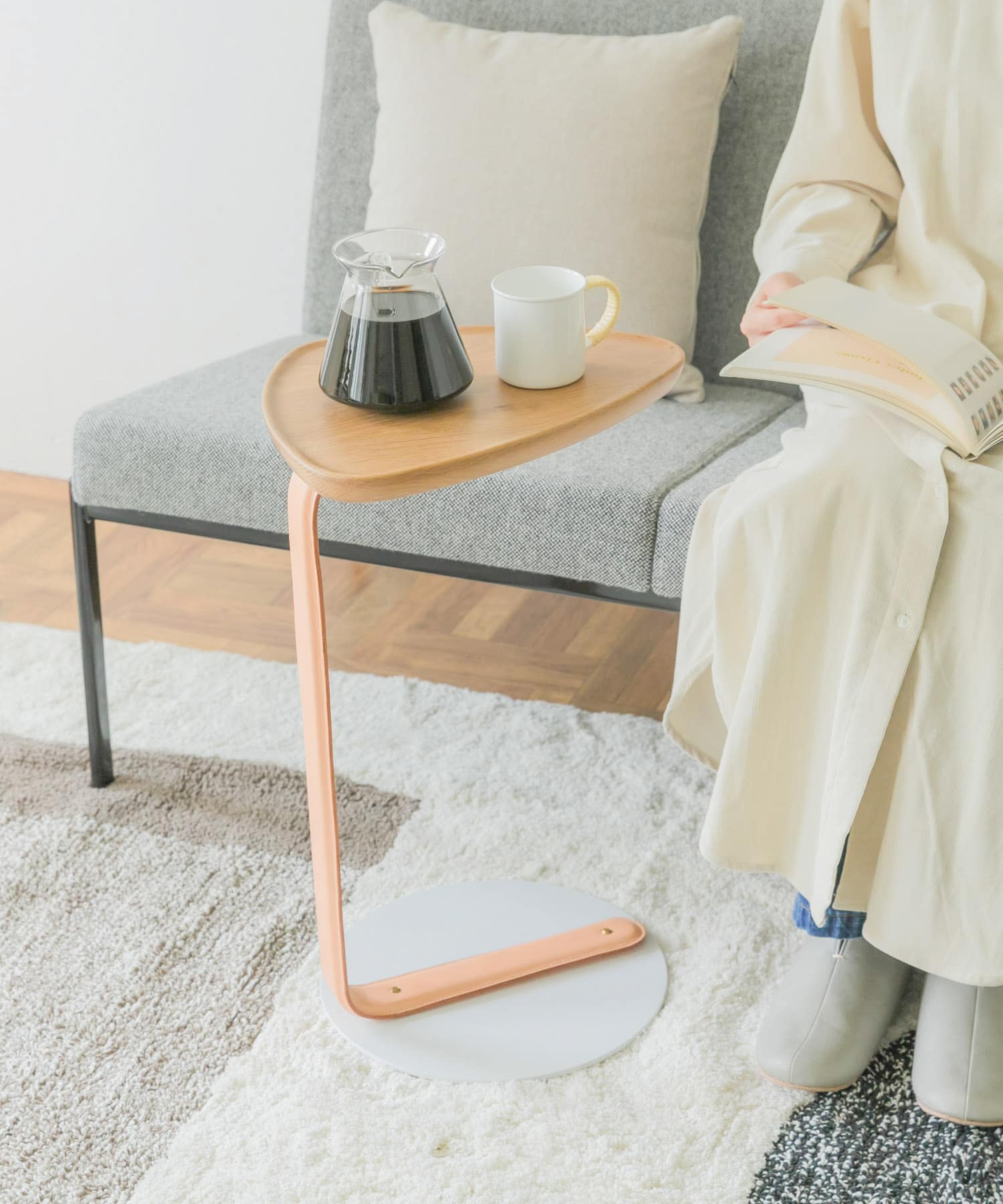 Luonka DOORS ×SYOTYL　TRI SIDE TABLE WHITE one