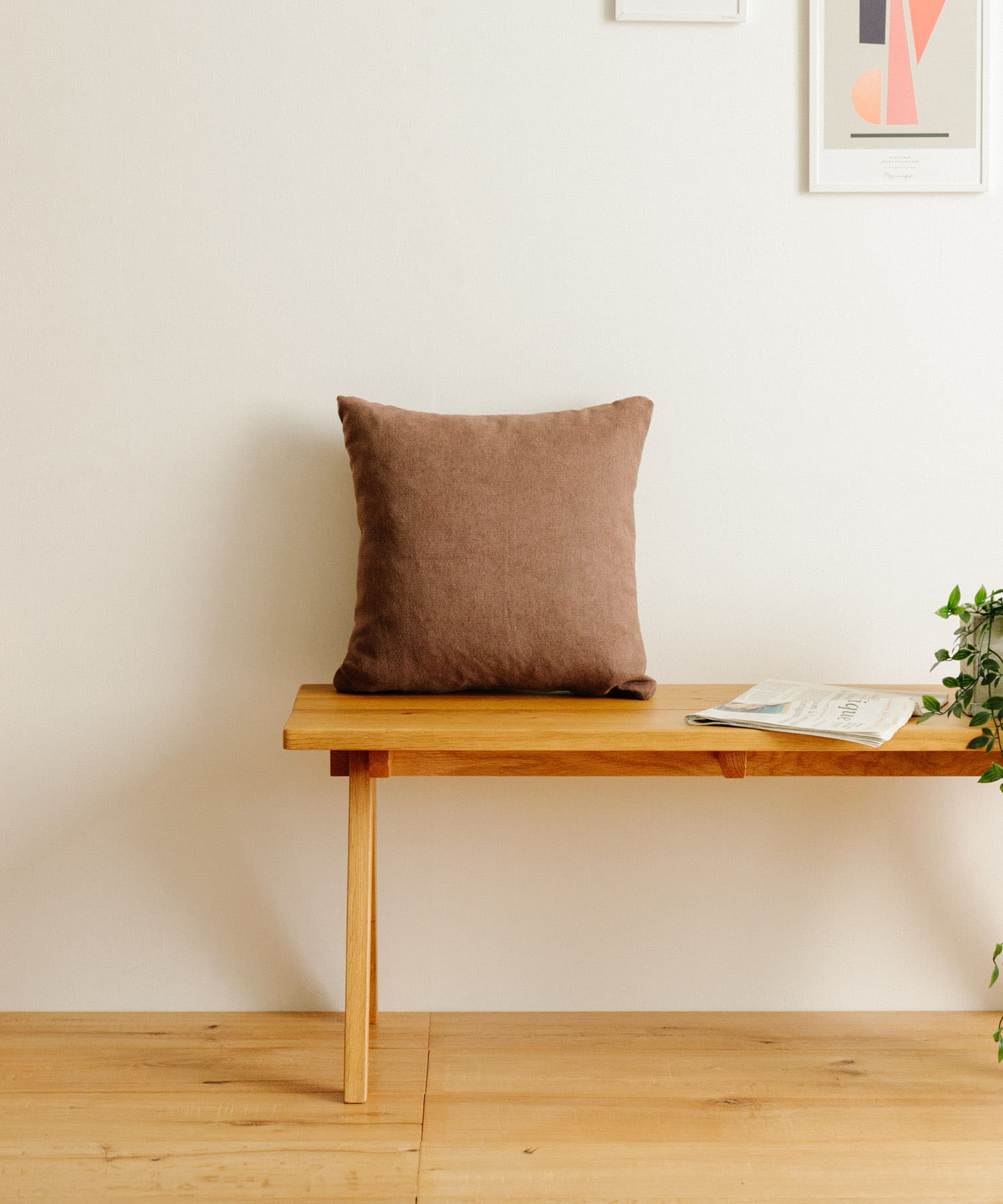 DOORS LIVING PRODUCTS　45cm CUSHION Chiffon ブラウン one