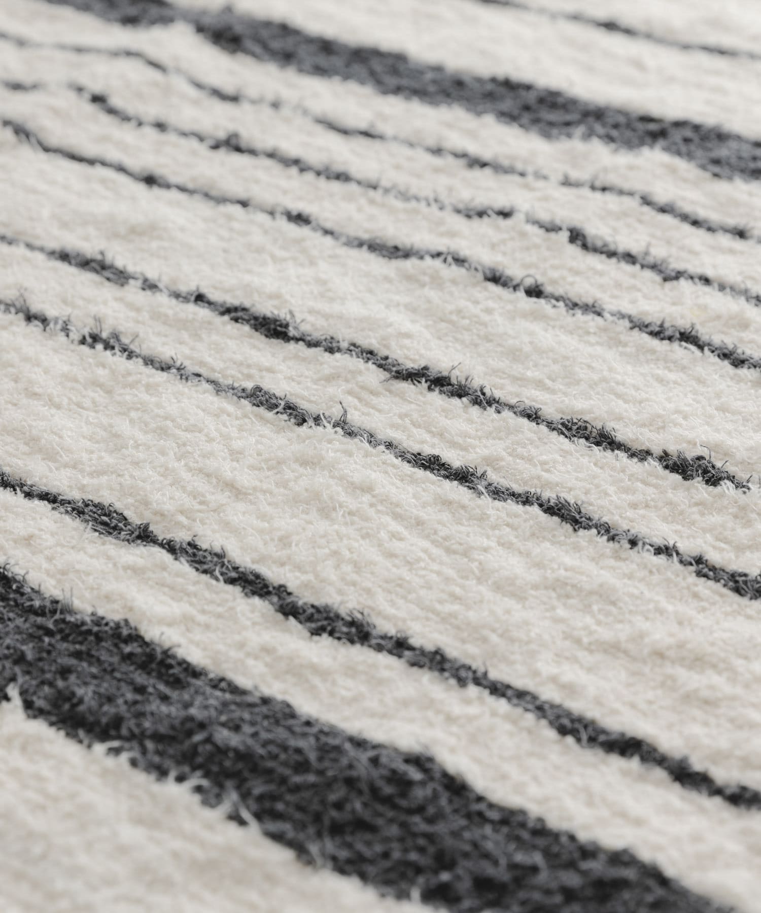 『別注』JARAPA×DOORS LIVING PRODUCTS　ボーダーラグ 170×240 CHARCOAL L