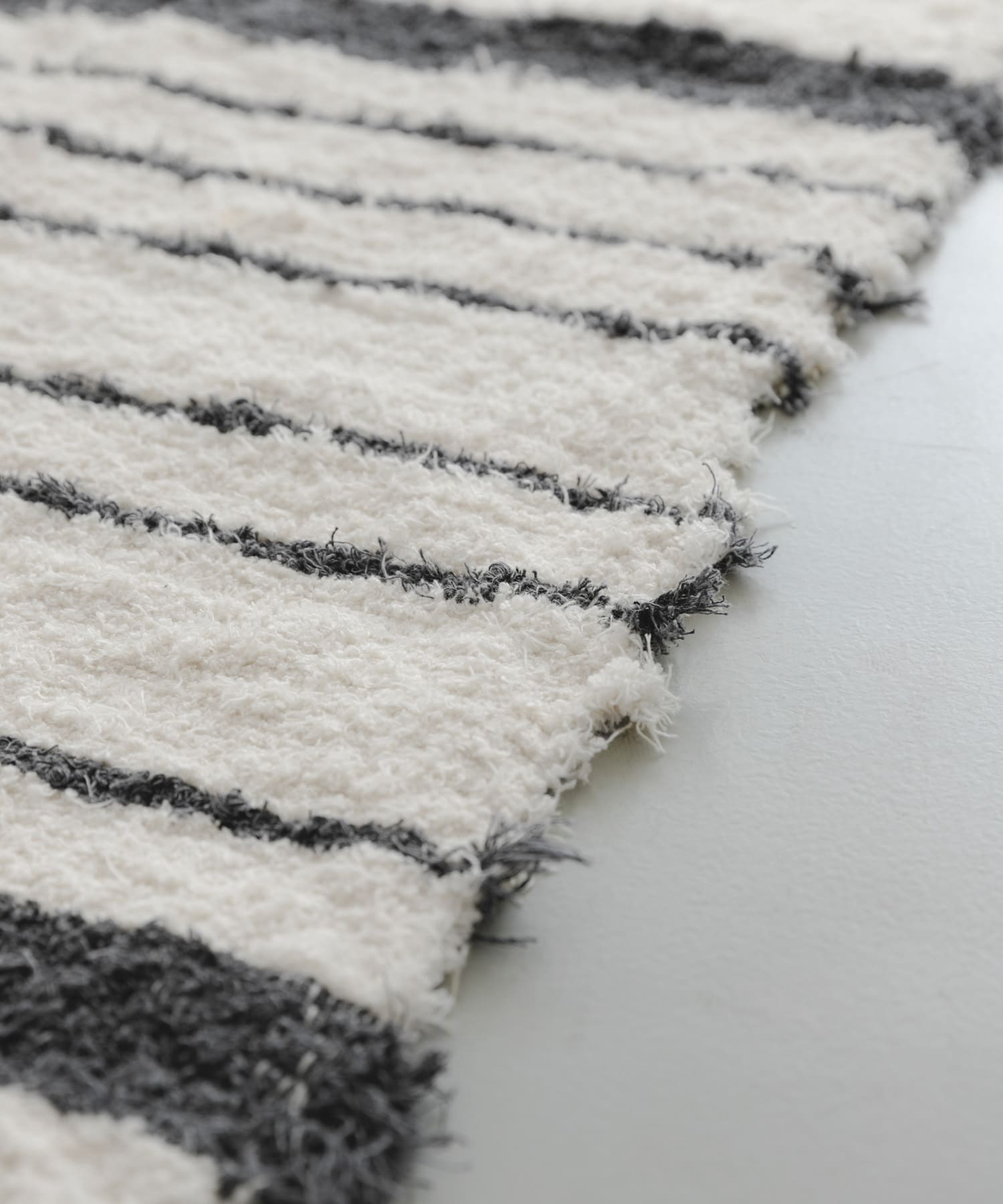 『別注』JARAPA×DOORS LIVING PRODUCTS　ボーダーラグ 170×240 CHARCOAL L