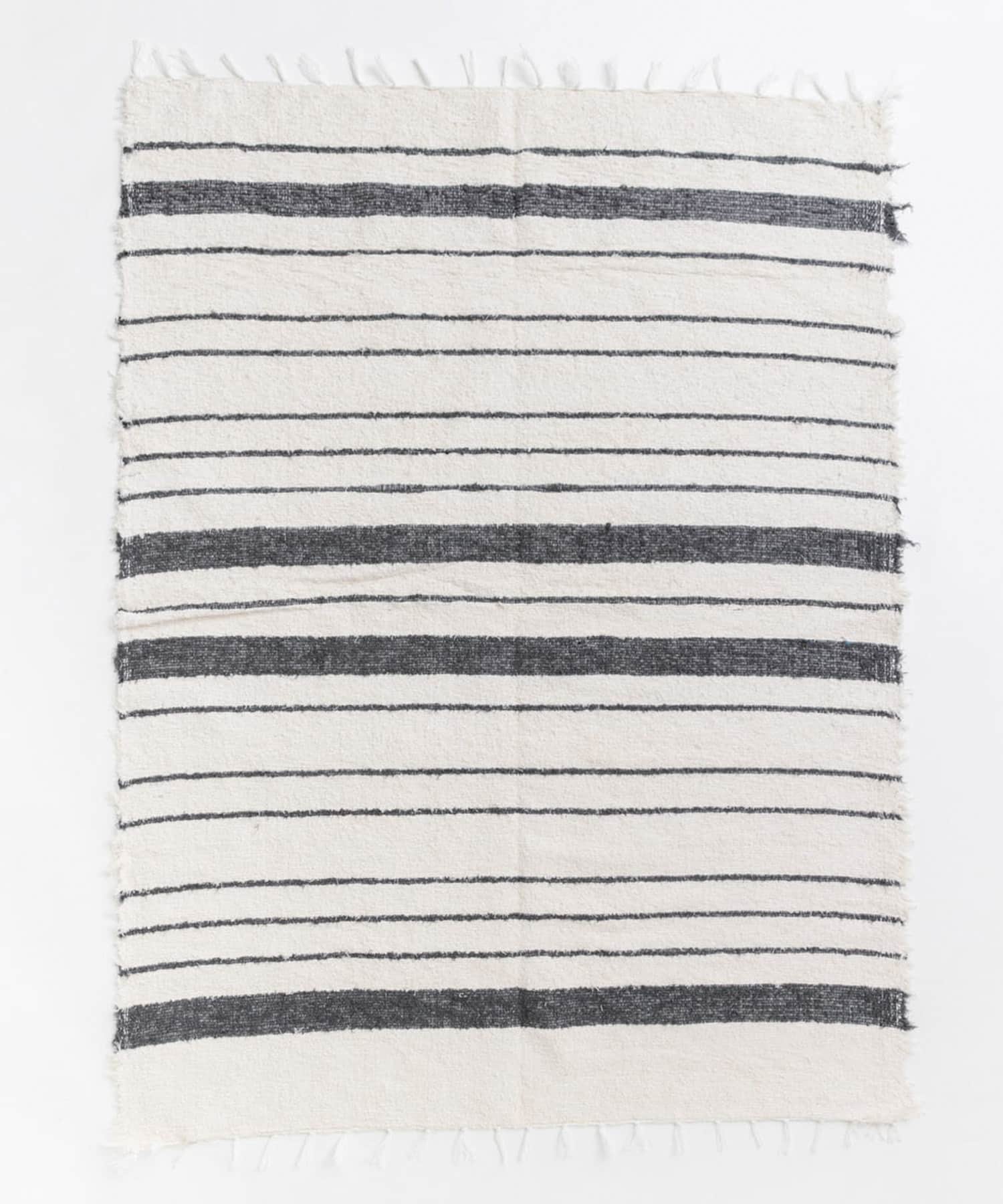 『別注』JARAPA×DOORS LIVING PRODUCTS　ボーダーラグ 170×240 CHARCOAL L