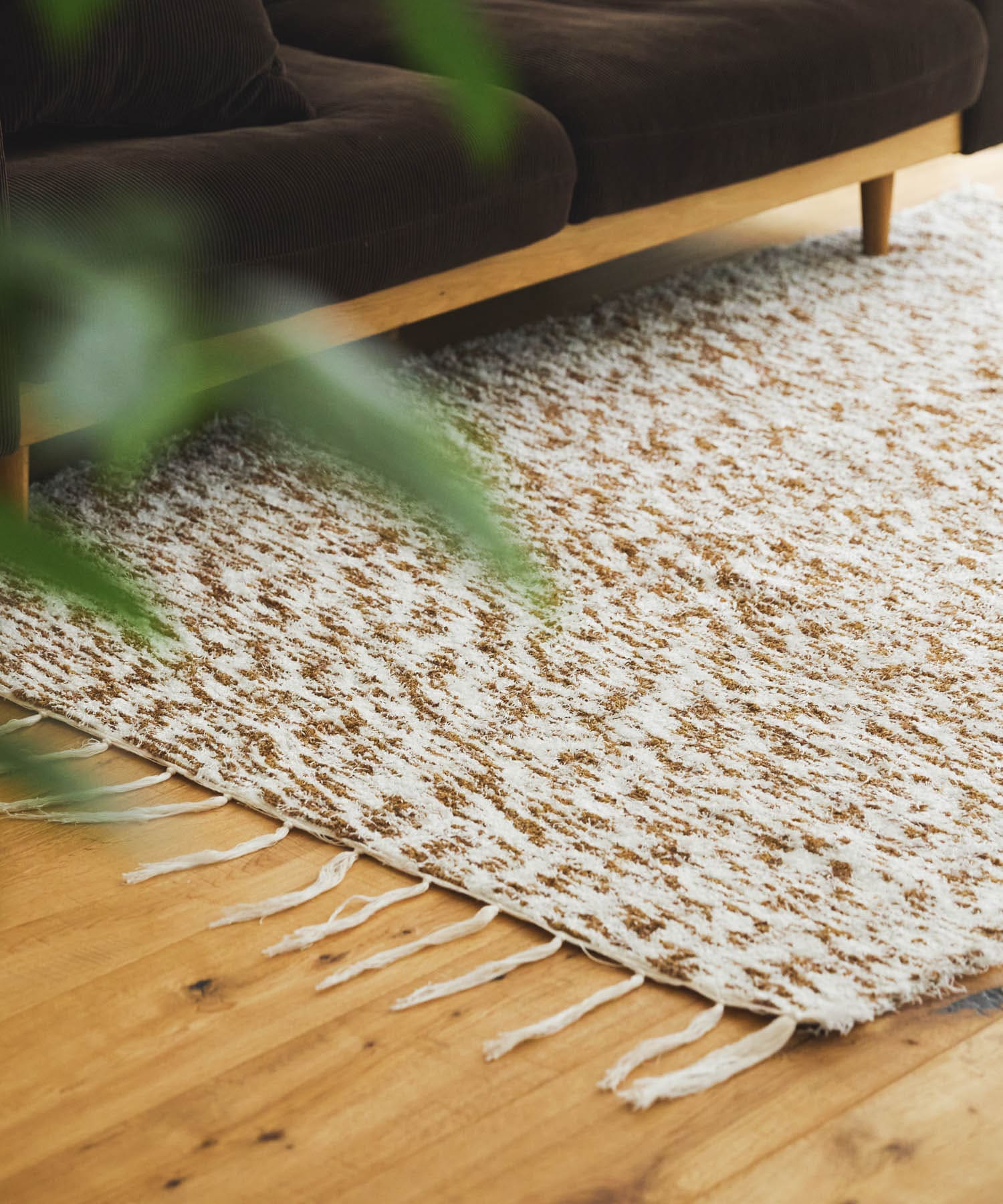 『別注』JARAPA×DOORS LIVING PRODUCTS　ミックスラグ 140×200 BRN×WHT M