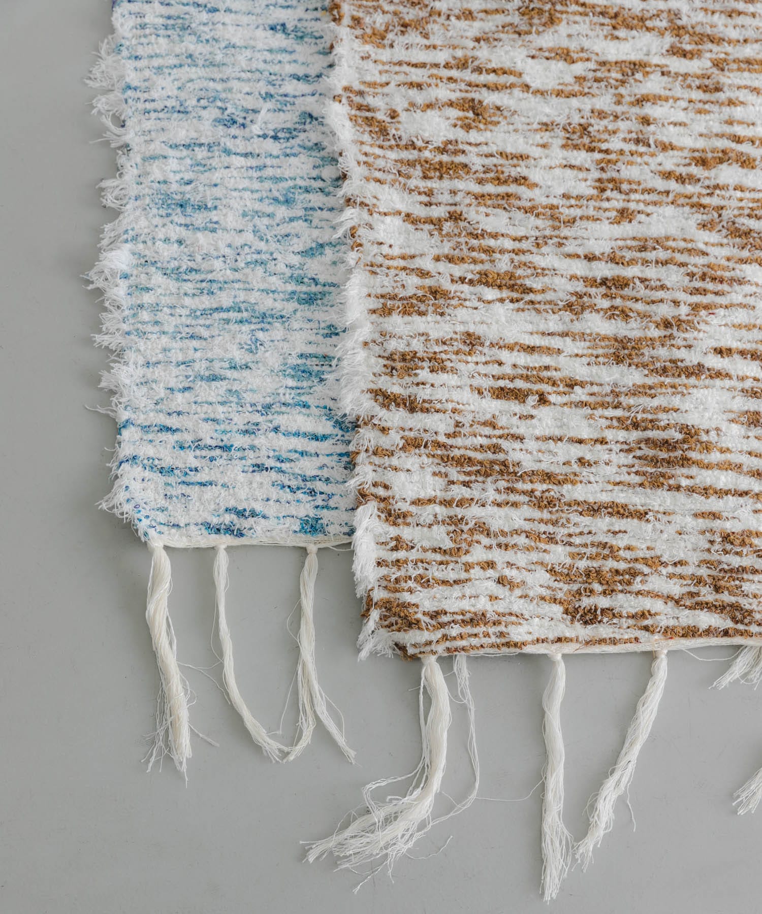『別注』JARAPA×DOORS LIVING PRODUCTS　ミックスラグ 140×200 BLU×WHT M