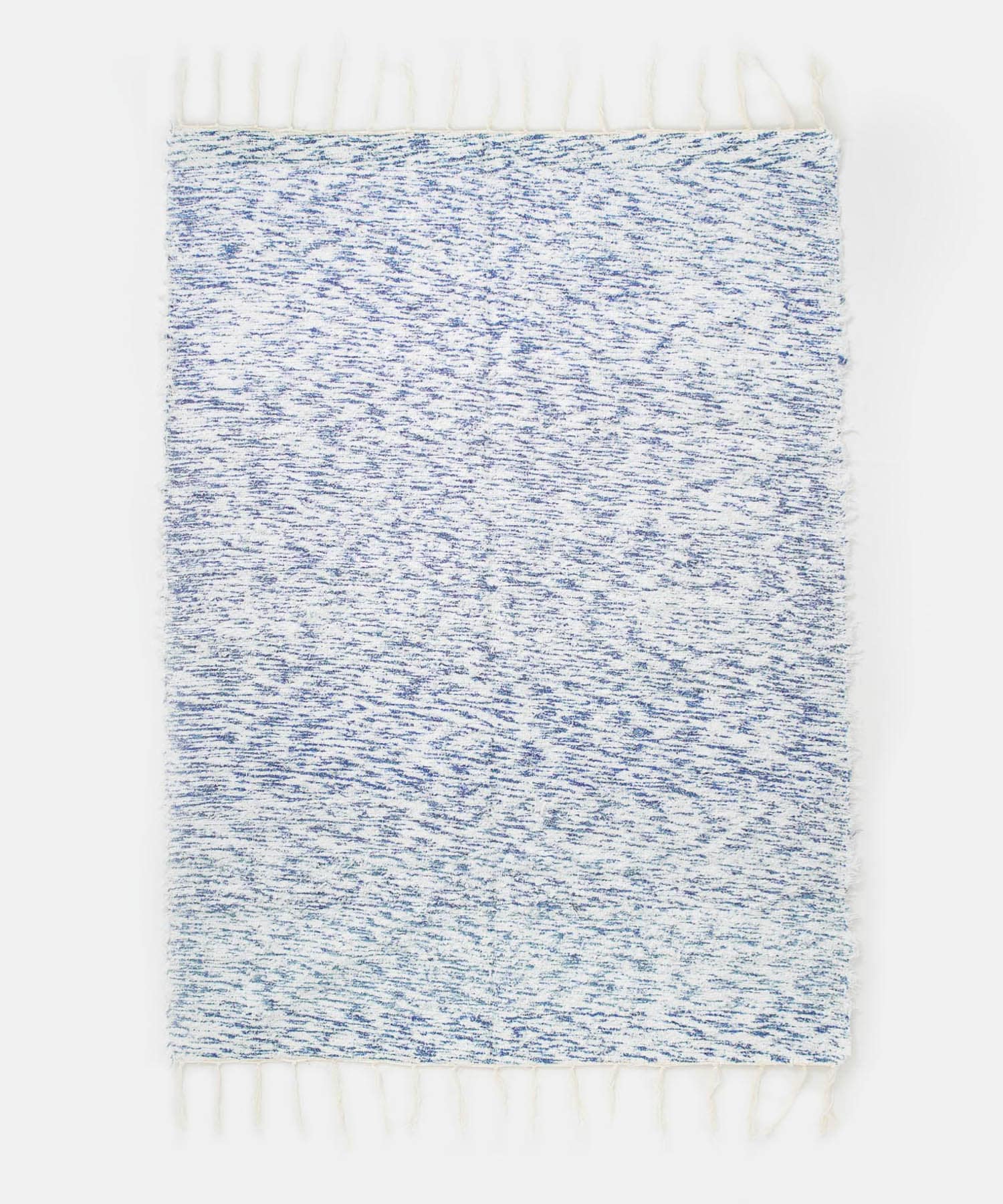 『別注』JARAPA×DOORS LIVING PRODUCTS　ミックスラグ 140×200 BLU×WHT M