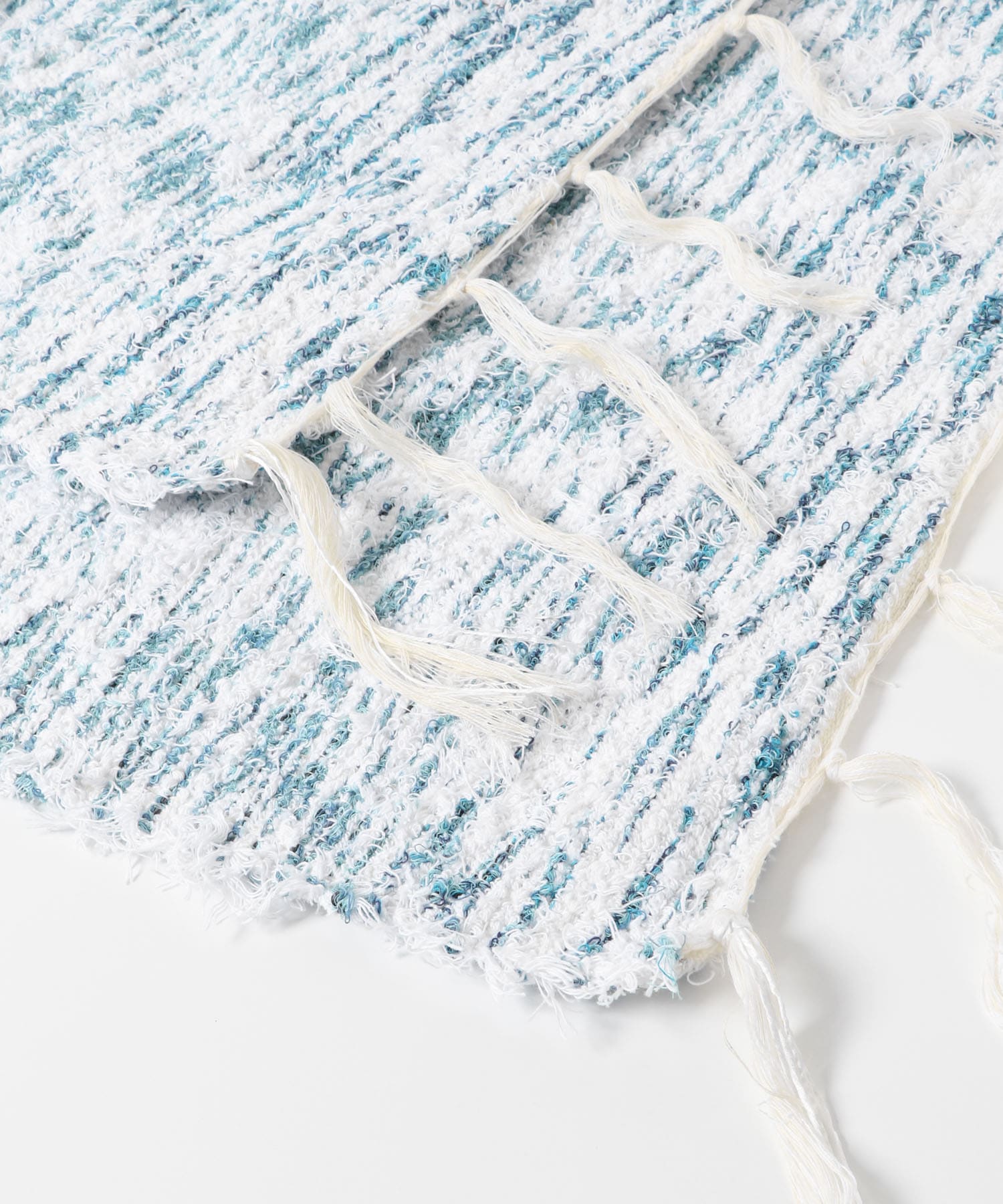 『別注』JARAPA×DOORS LIVING PRODUCTS　ミックスラグ 140×200 BLU×WHT M