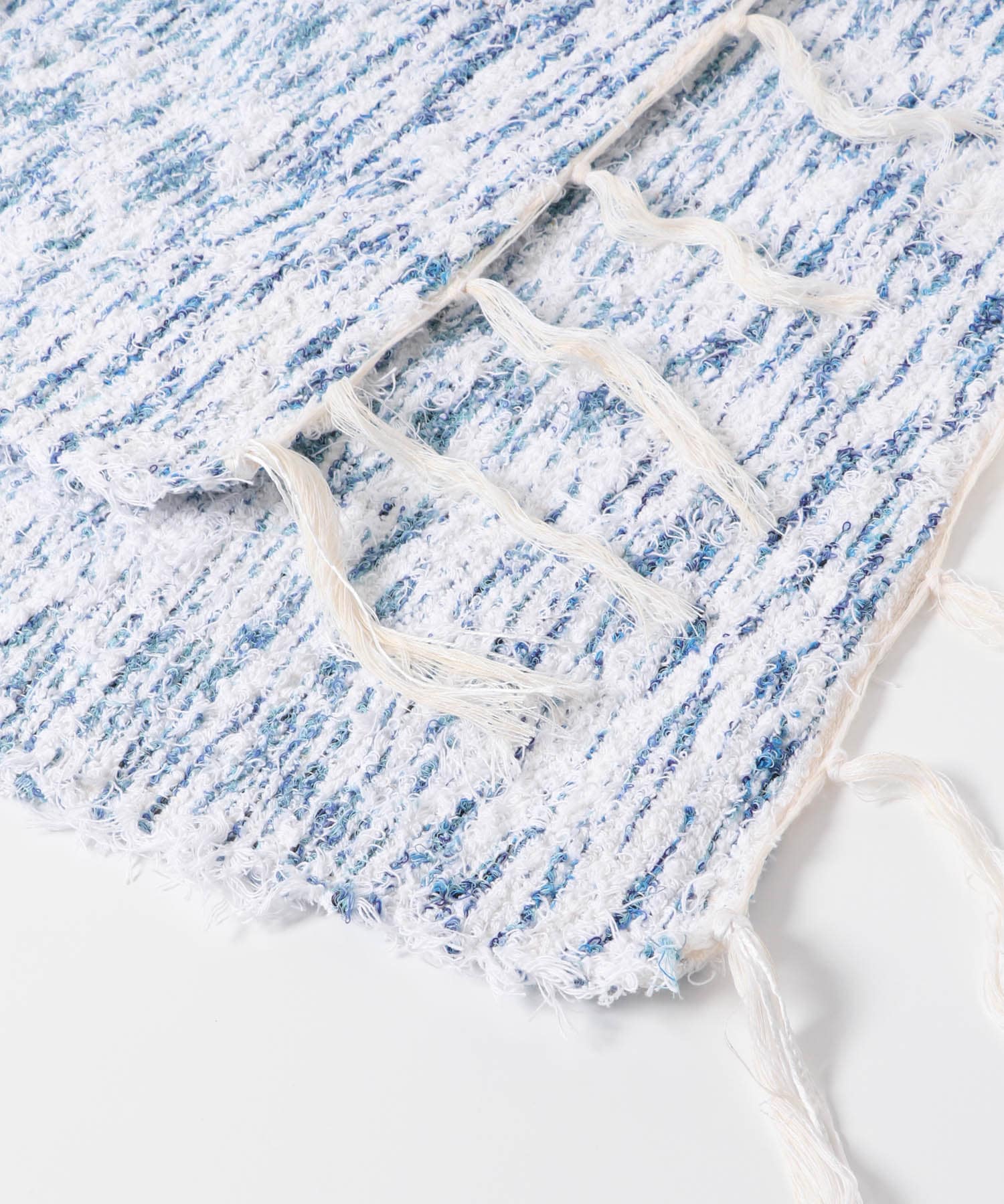 『別注』JARAPA×DOORS LIVING PRODUCTS　ミックスラグ 170×240 BLU×WHT L