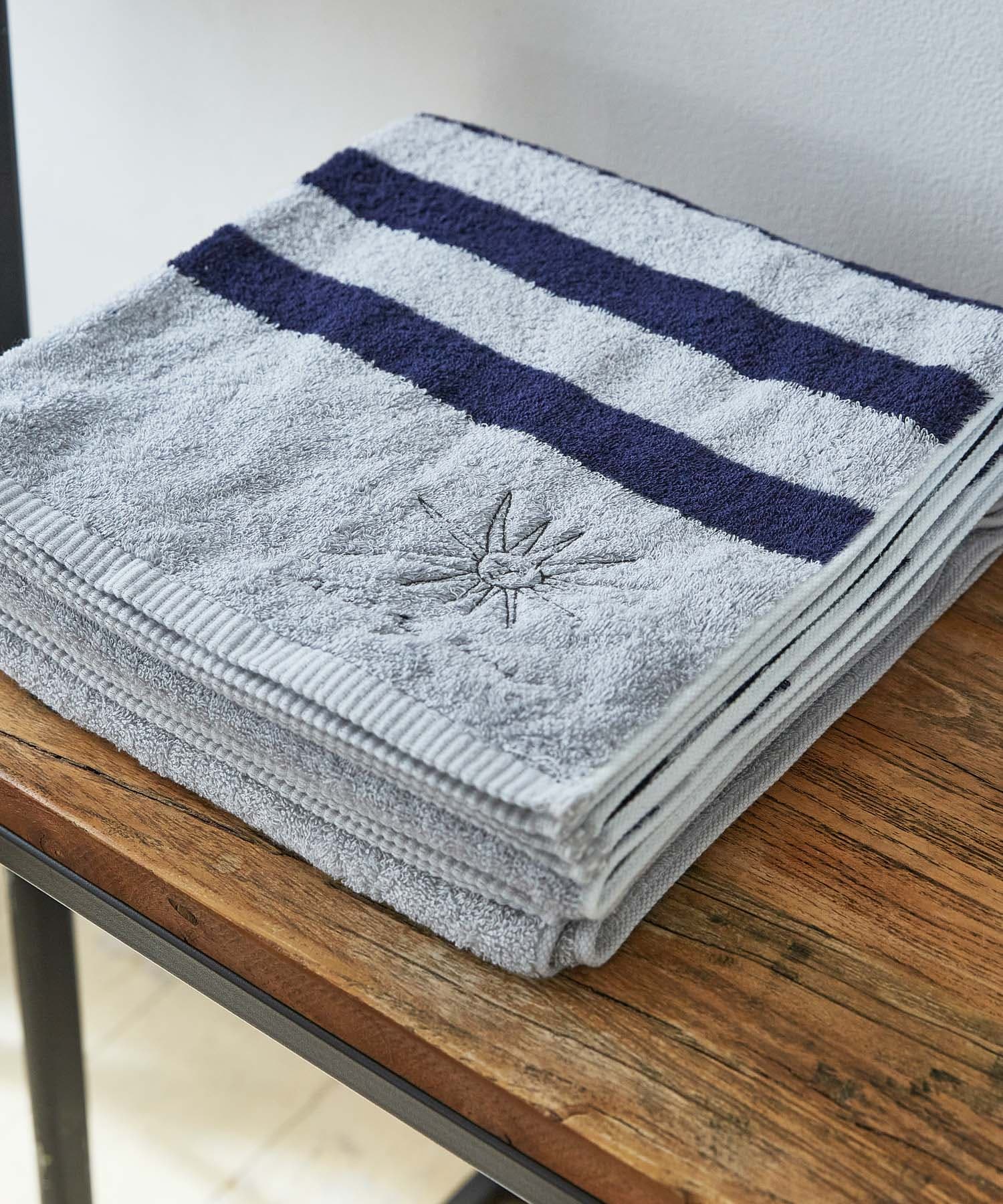 DOORS LIVING PRODUCTS　Bath Towel border gry×nvy -