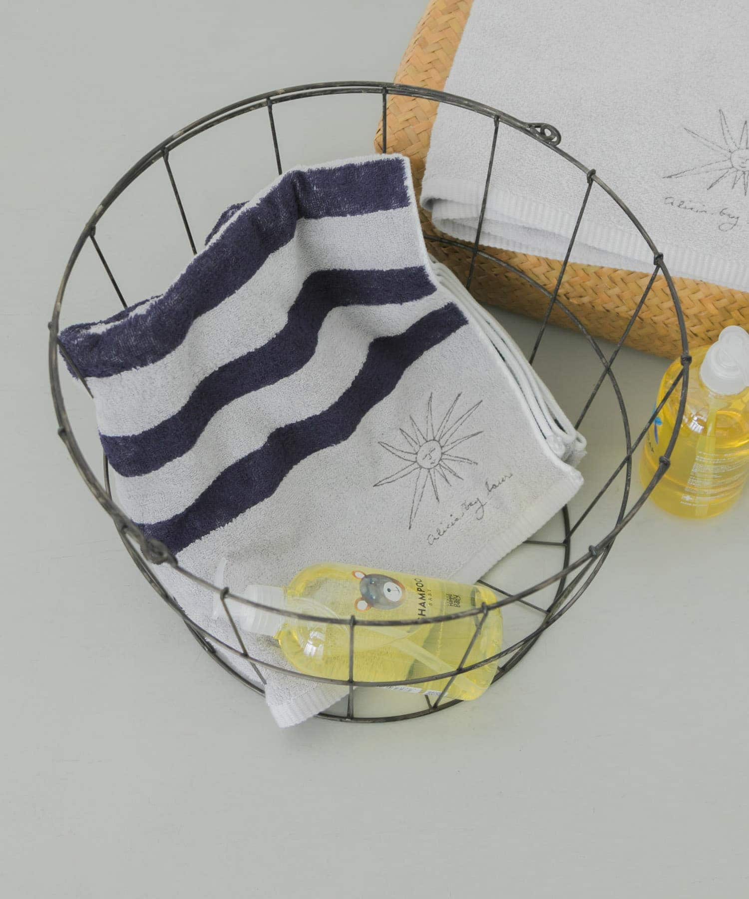 DOORS LIVING PRODUCTS　Bath Towel border gry×nvy -
