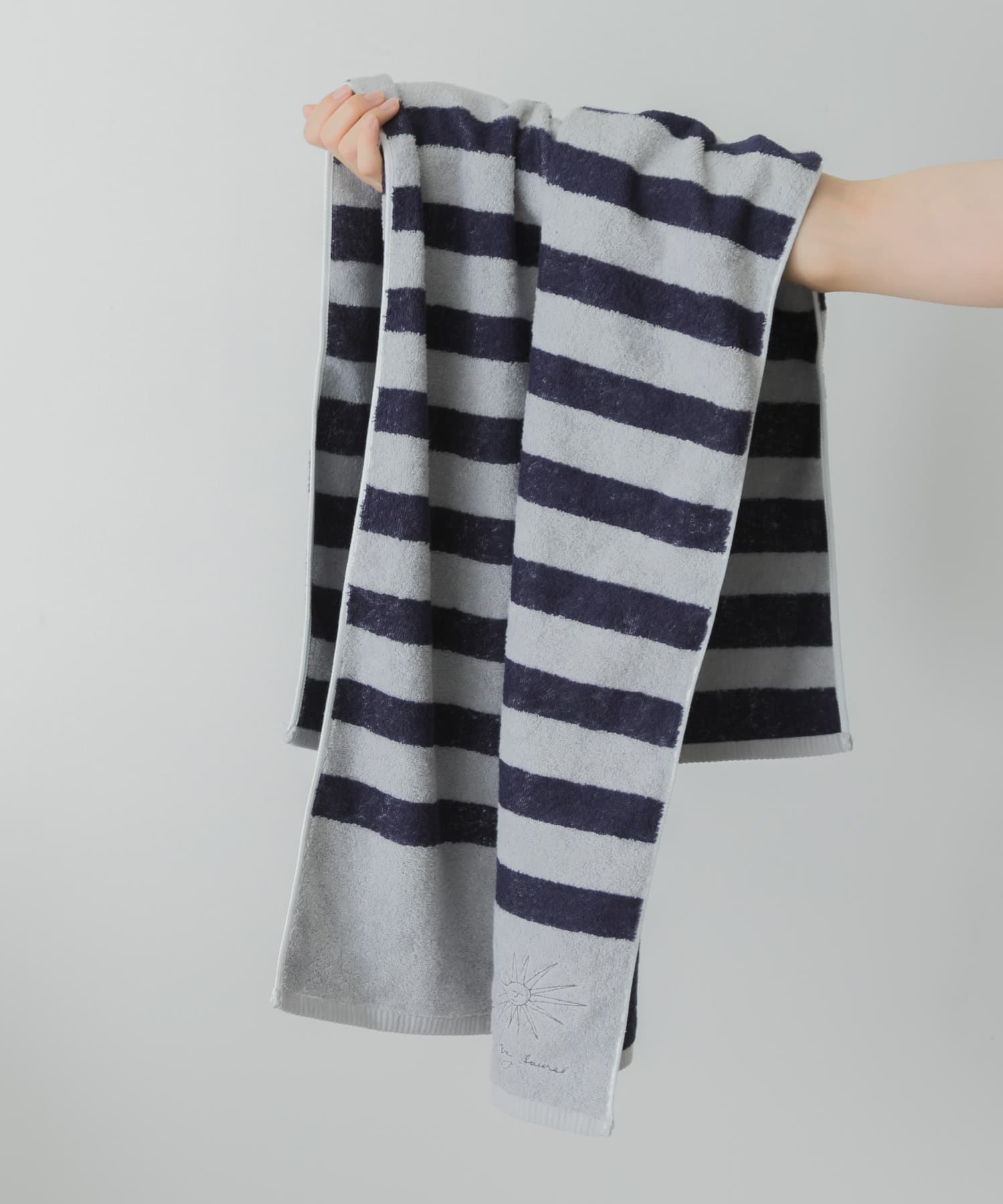 DOORS LIVING PRODUCTS　Bath Towel border gry×nvy -