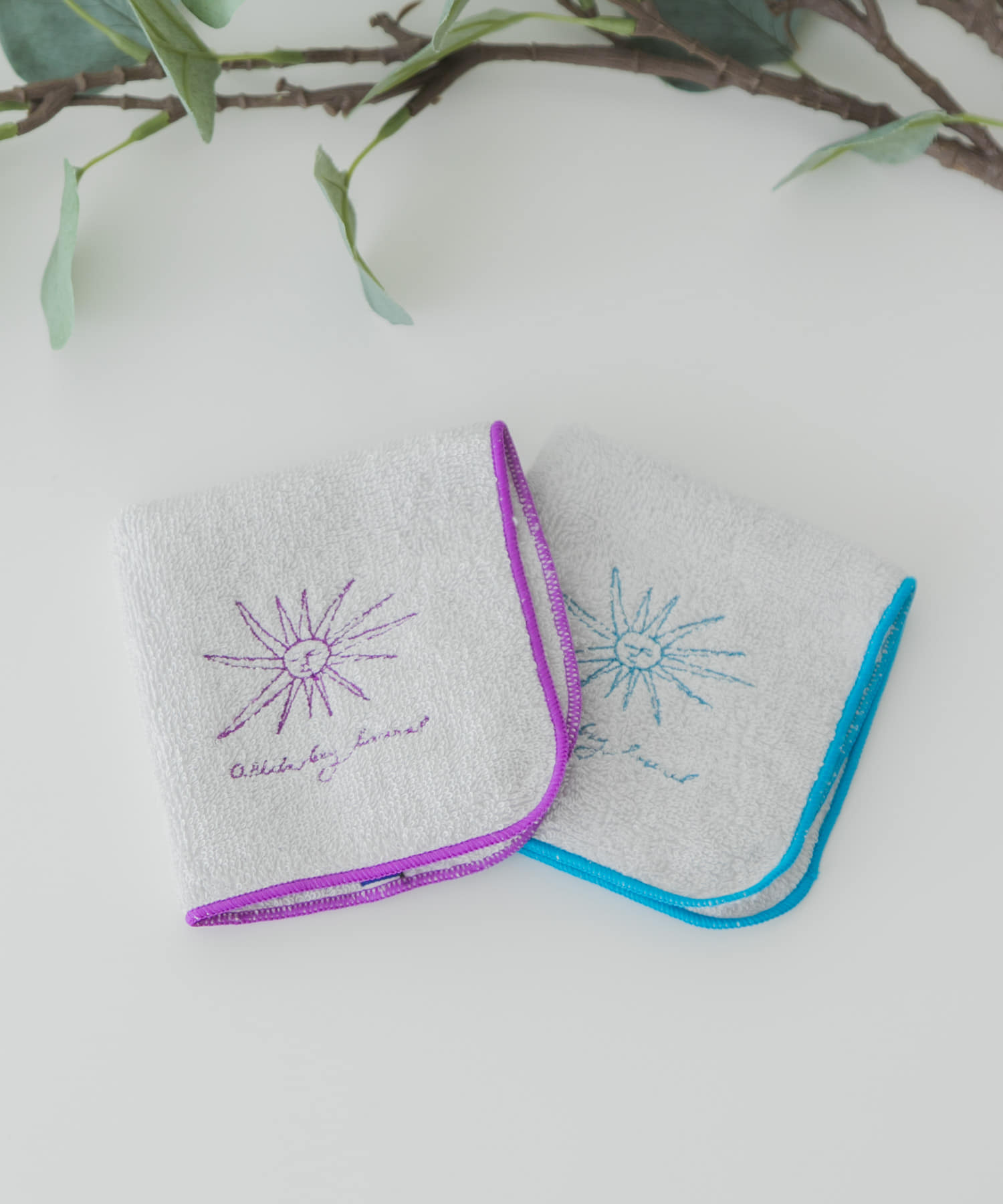 DOORS LIVING PRODUCTS　Mini Towel gray パープルメロー -