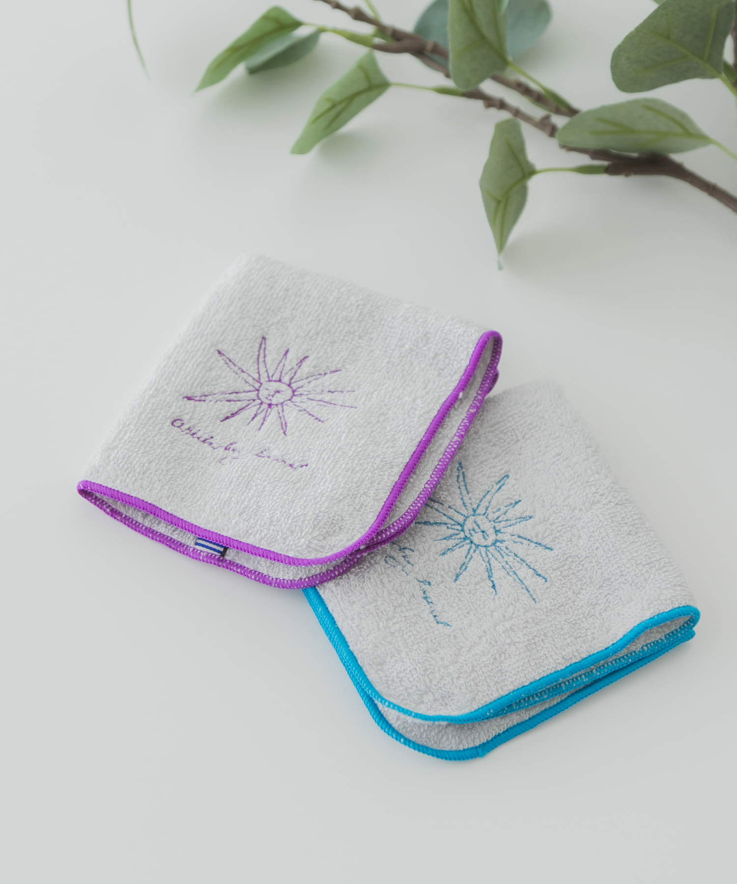 DOORS LIVING PRODUCTS　Mini Towel gray パープルメロー -