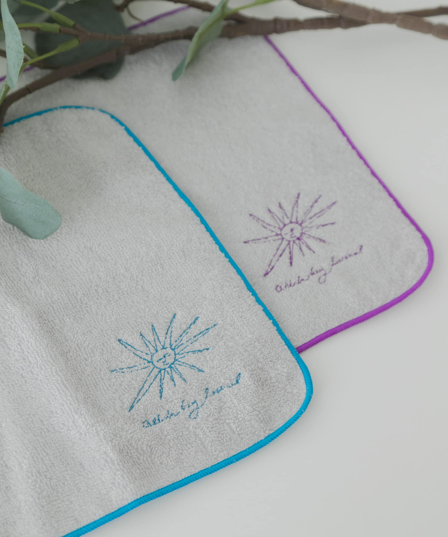 DOORS LIVING PRODUCTS　Mini Towel gray パープルメロー -