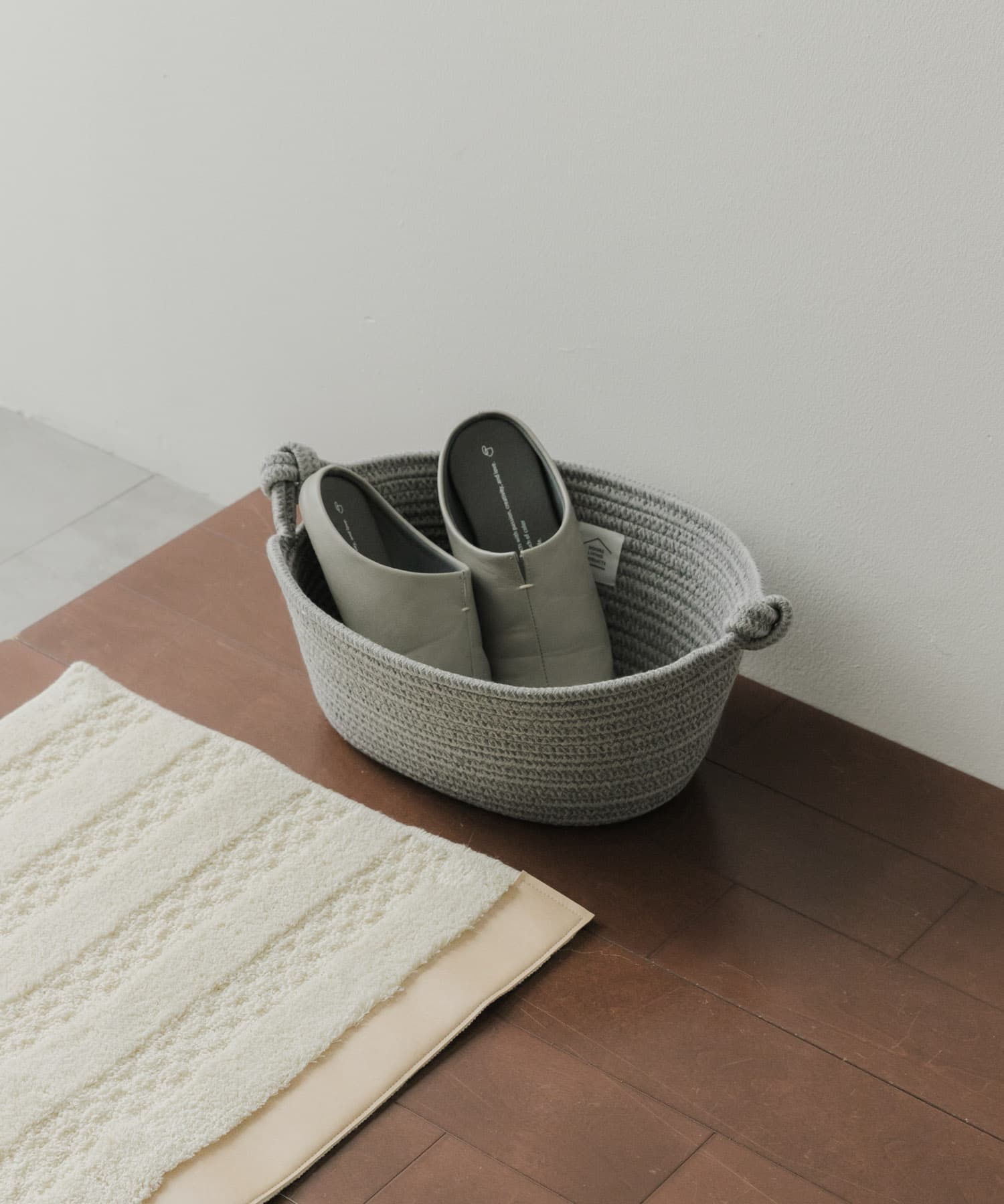 DOORS LIVING PRODUCTS　コットンロープバスケット S GRY×CHA S