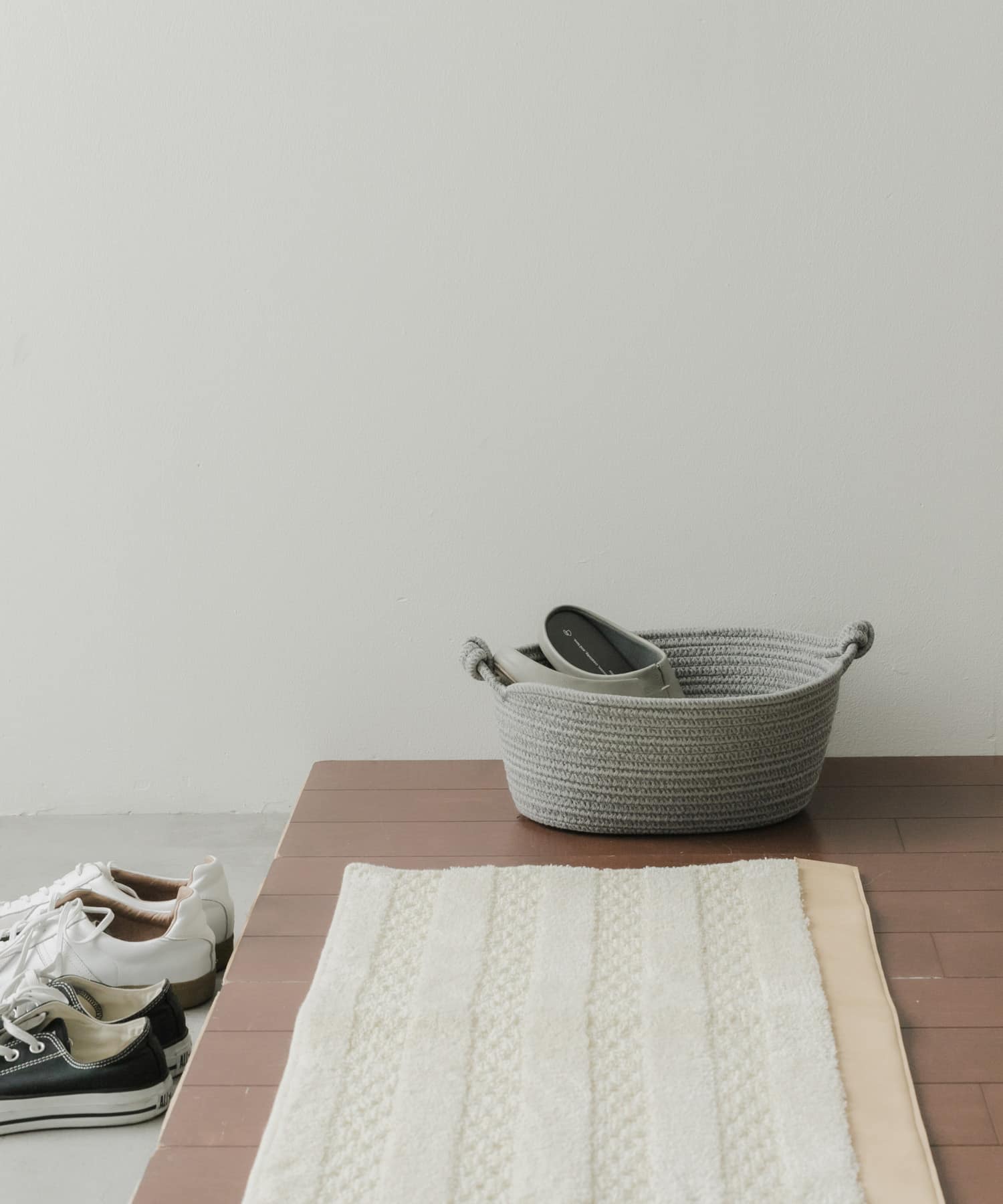 DOORS LIVING PRODUCTS　コットンロープバスケット S GRY×CHA S