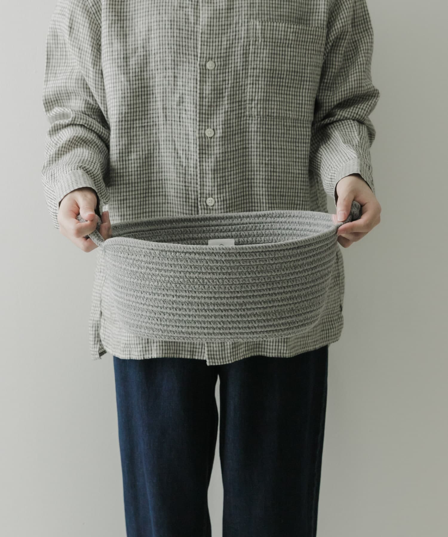 DOORS LIVING PRODUCTS　コットンロープバスケット S GRY×CHA S