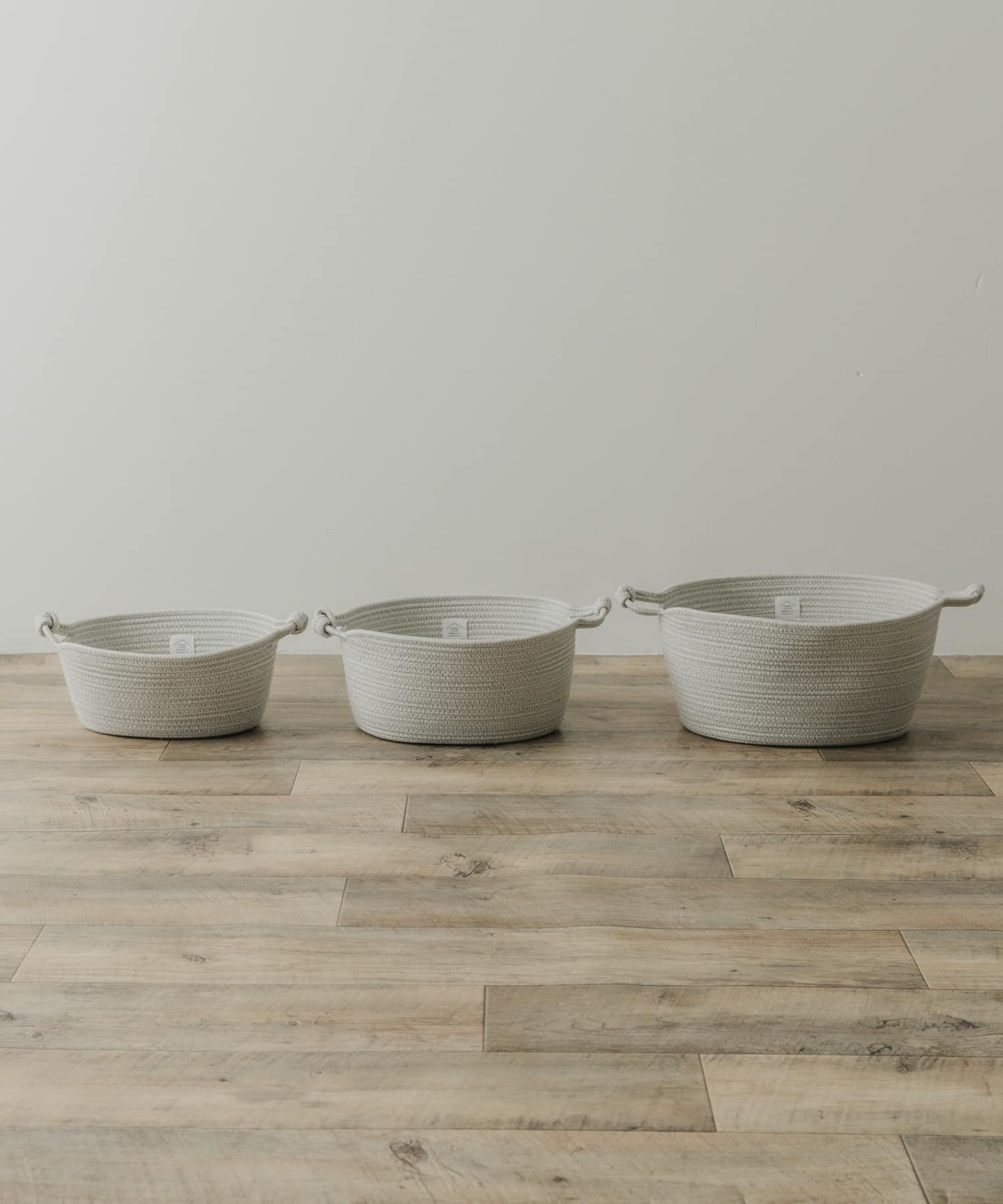 DOORS LIVING PRODUCTS　コットンロープバスケット S GRY×CHA S