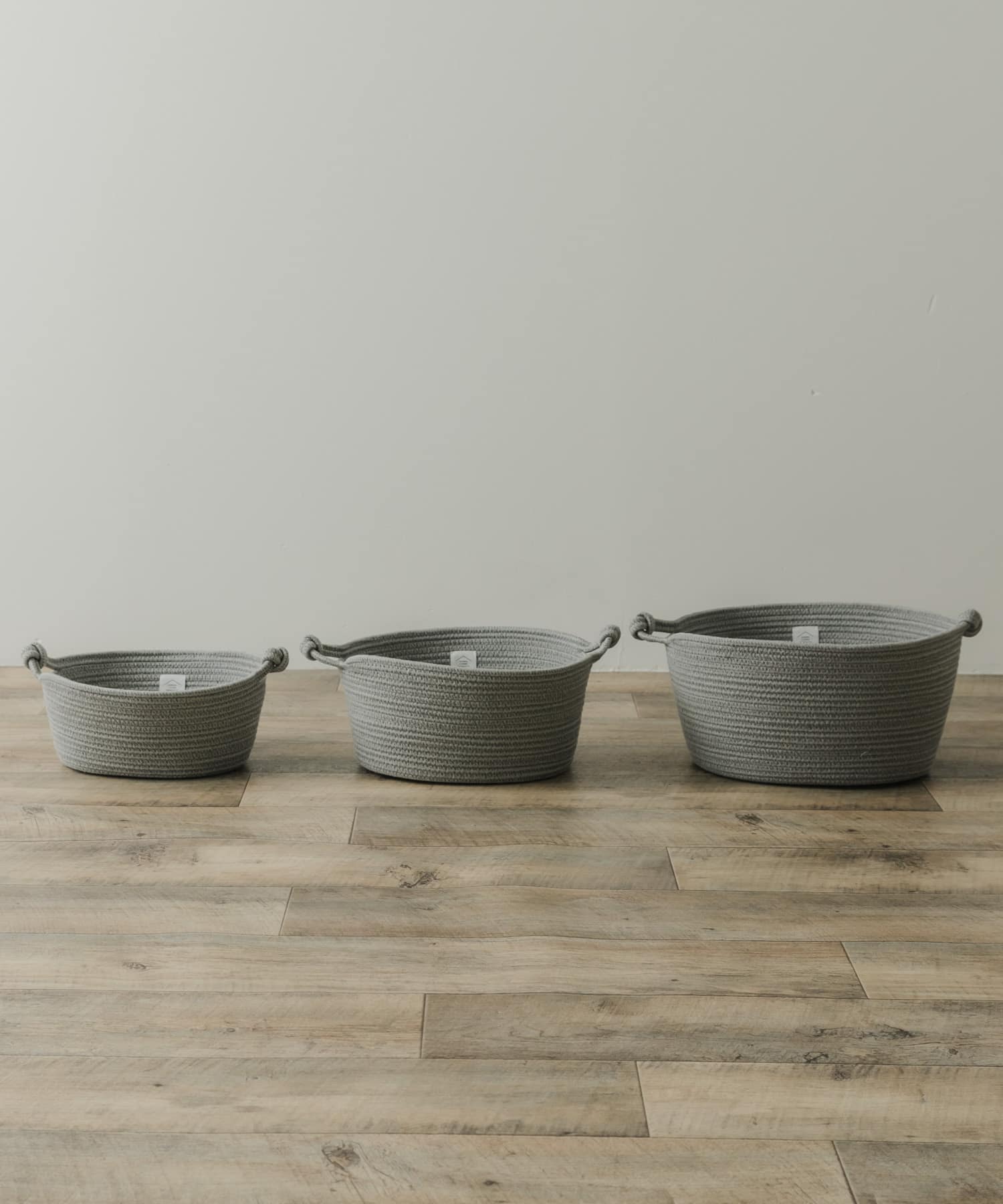 DOORS LIVING PRODUCTS　コットンロープバスケット M GRY×CHA M