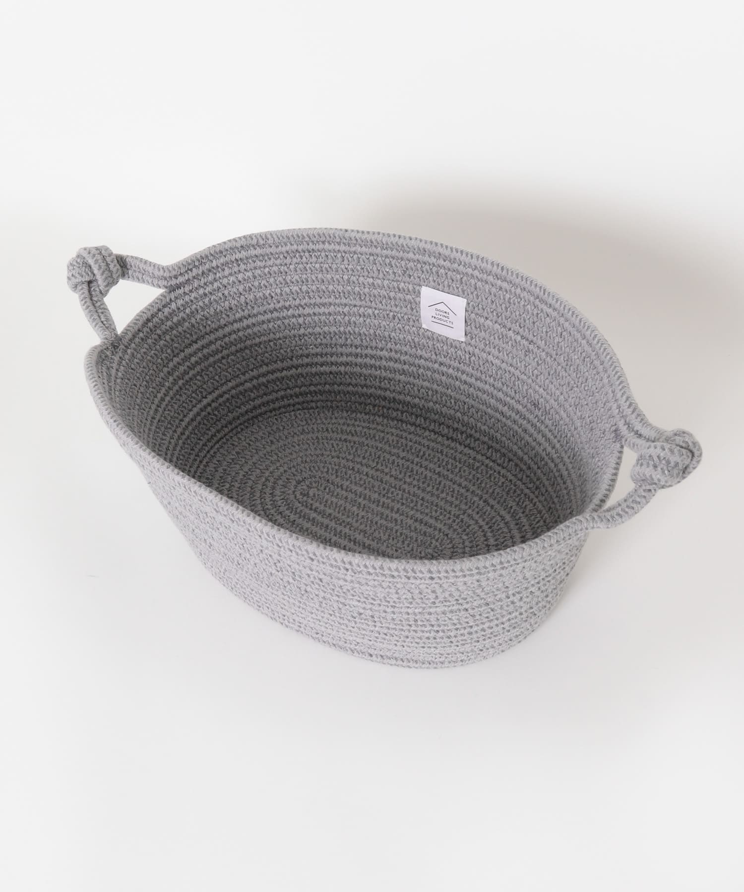 DOORS LIVING PRODUCTS　コットンロープバスケット M GRY×CHA M