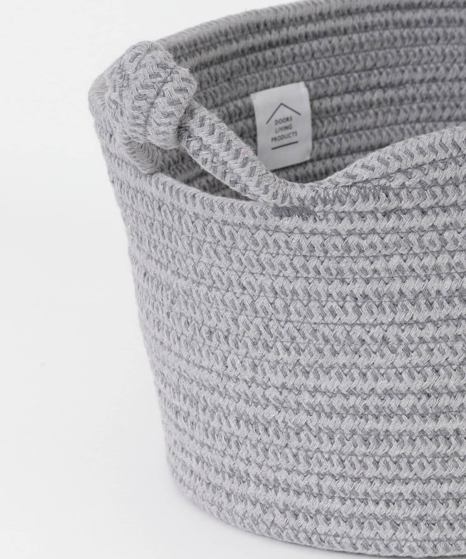 DOORS LIVING PRODUCTS　コットンロープバスケット M GRY×CHA M