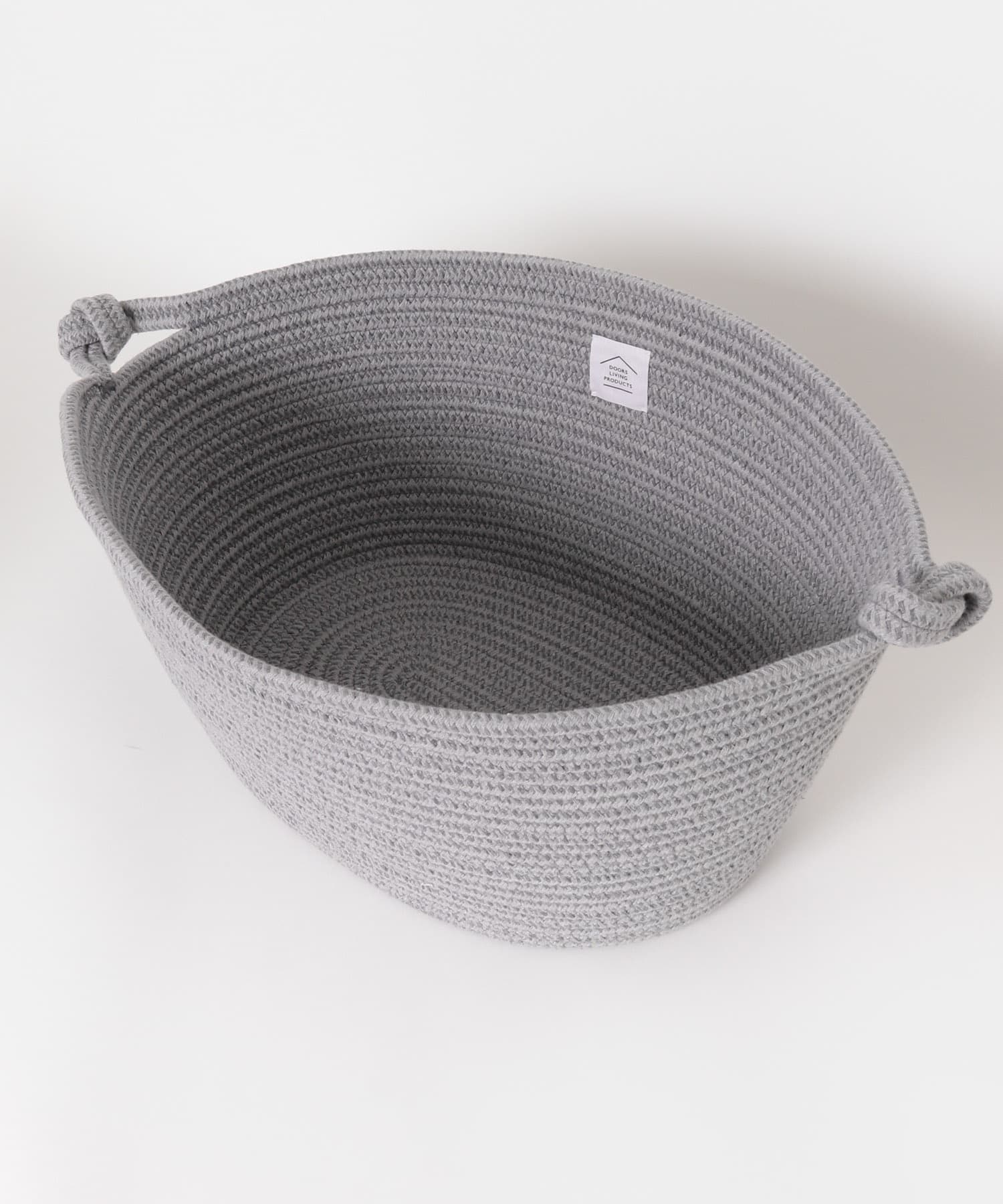 DOORS LIVING PRODUCTS　コットンロープバスケット L GRY×CHA L