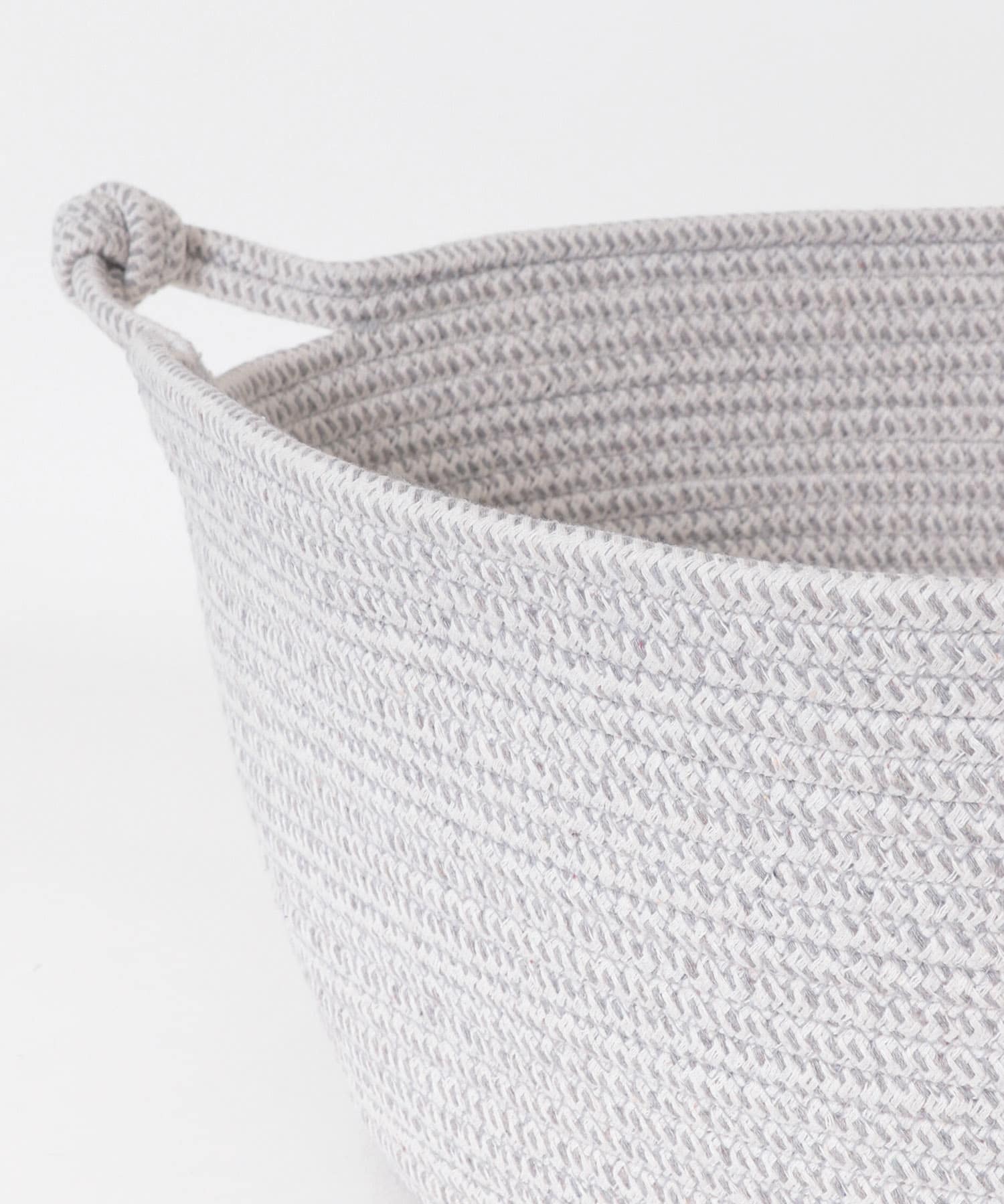 DOORS LIVING PRODUCTS　コットンロープバスケット L WHT×GRY L