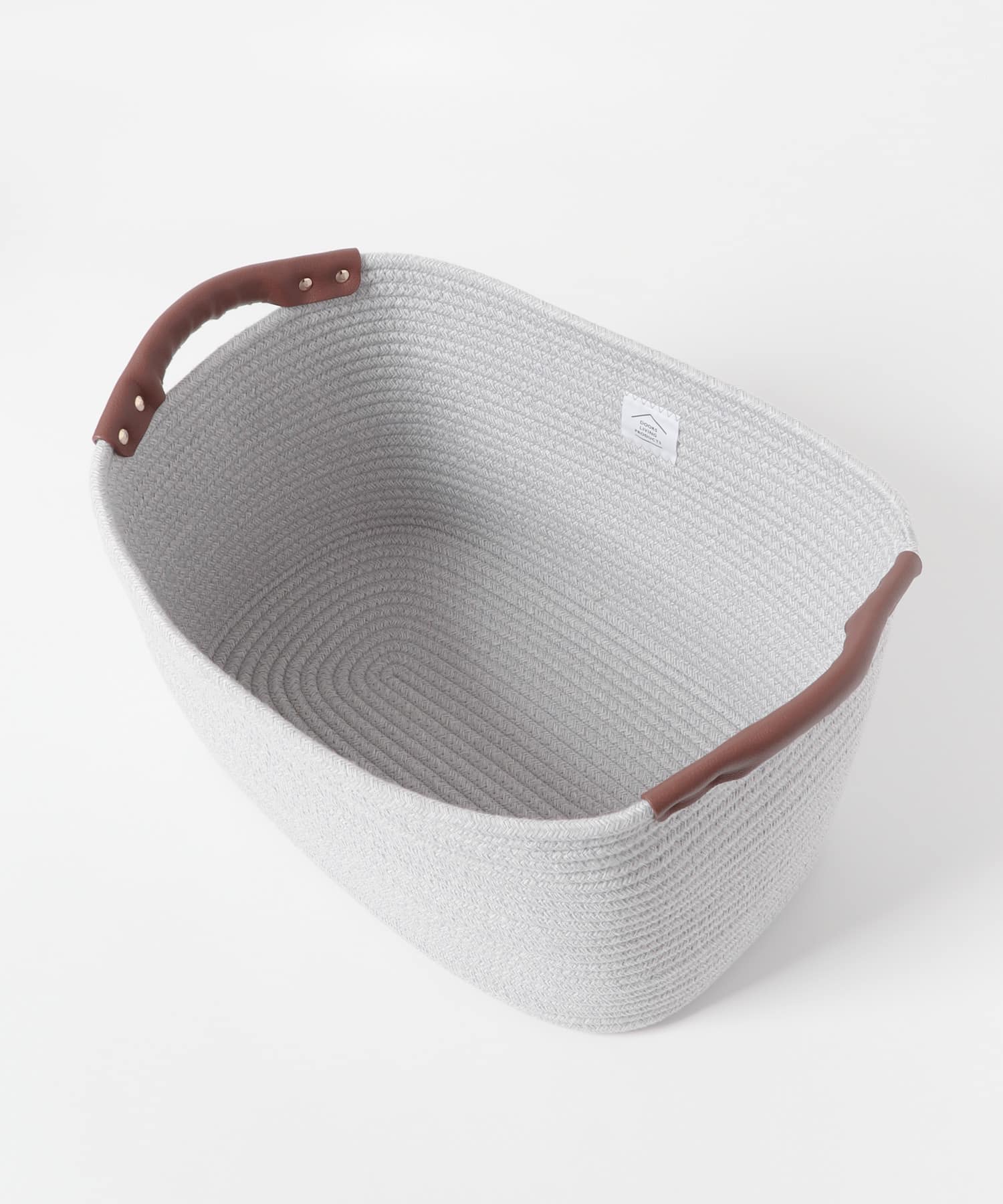 DOORS LIVING PRODUCTS　コットンロープハンドルバスケットL GRY×WHT L