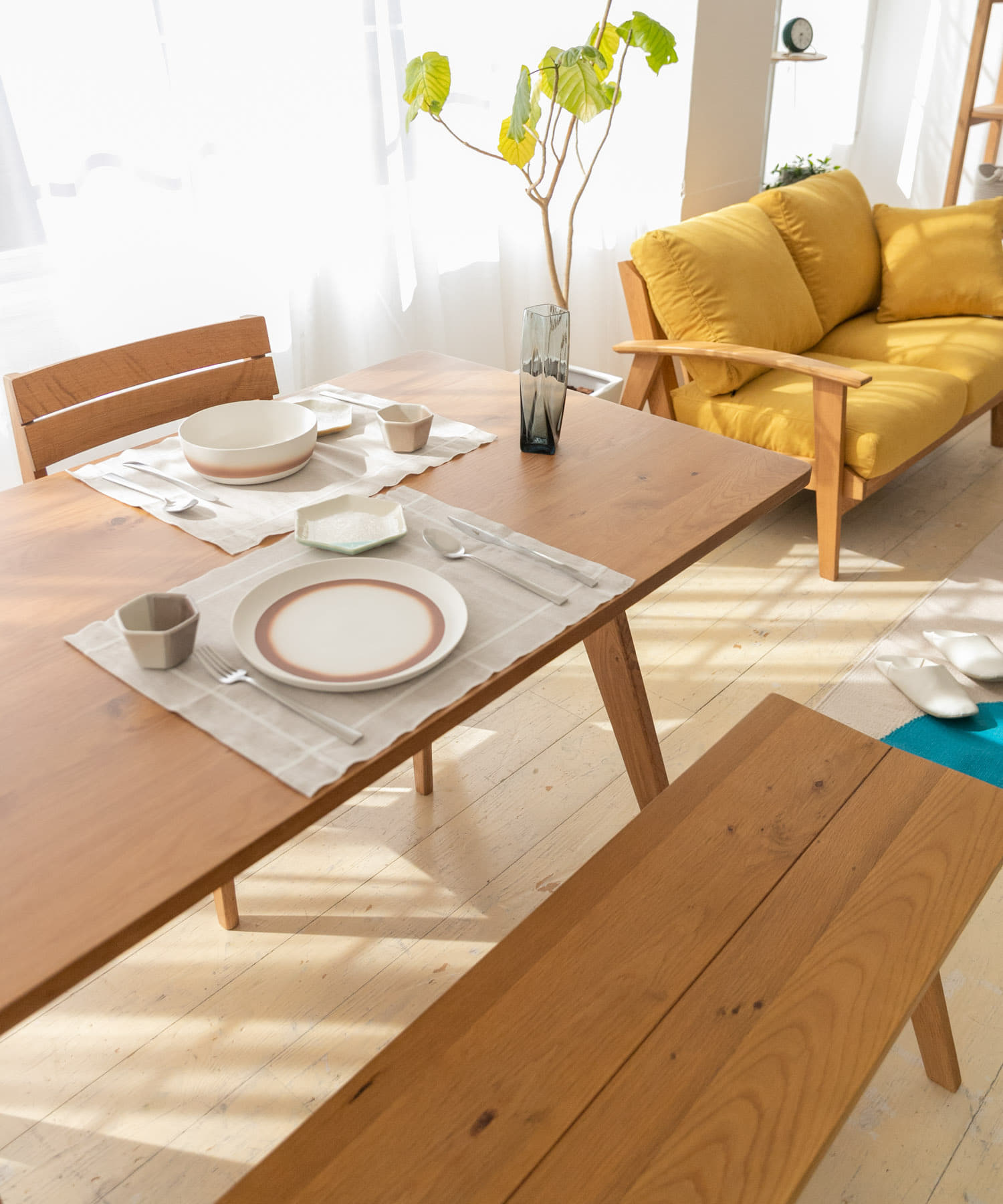 BOTHY 1350 (DINING TABLE) オーク無垢材 135