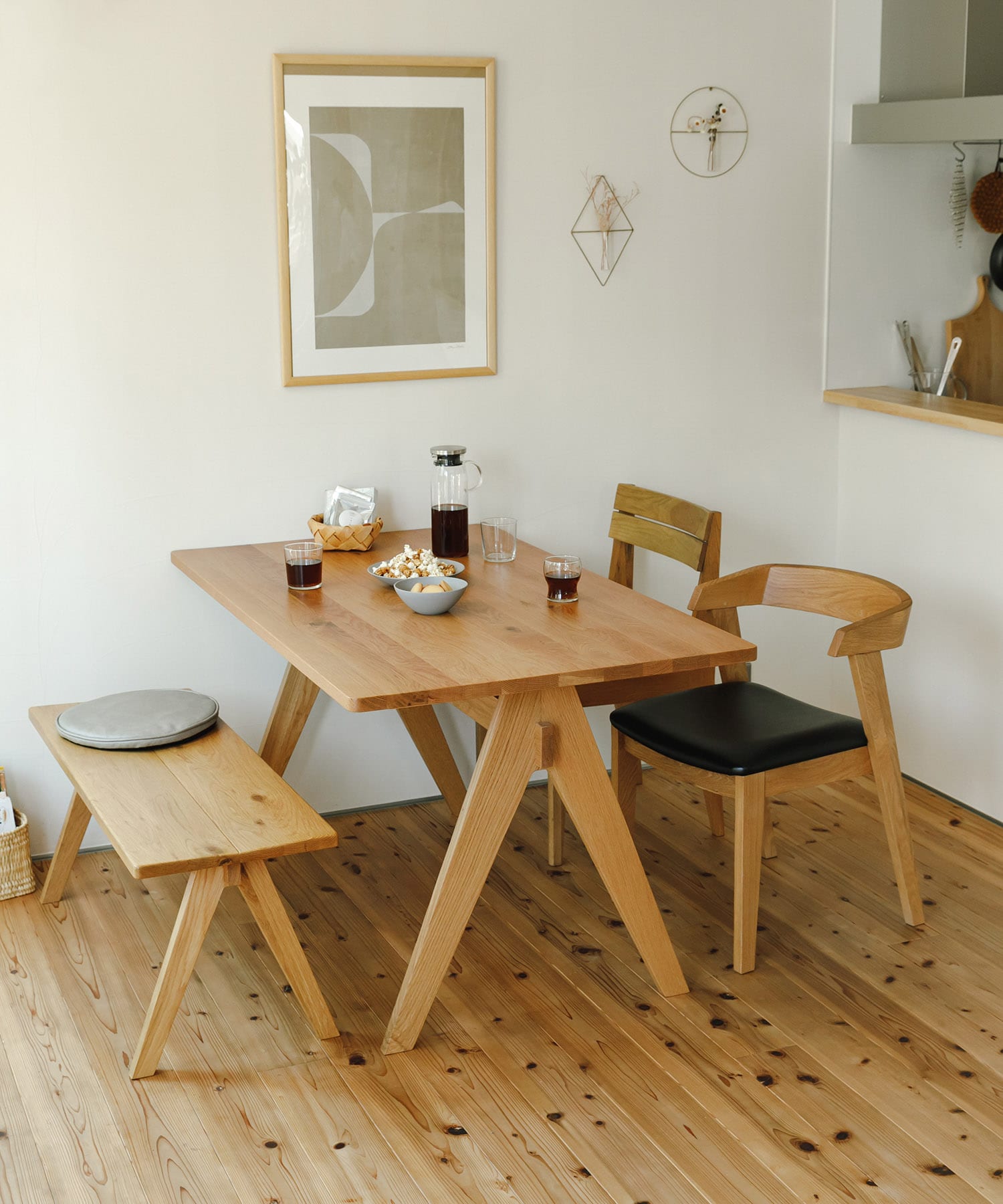 BOTHY (BENCH) オーク無垢材 one