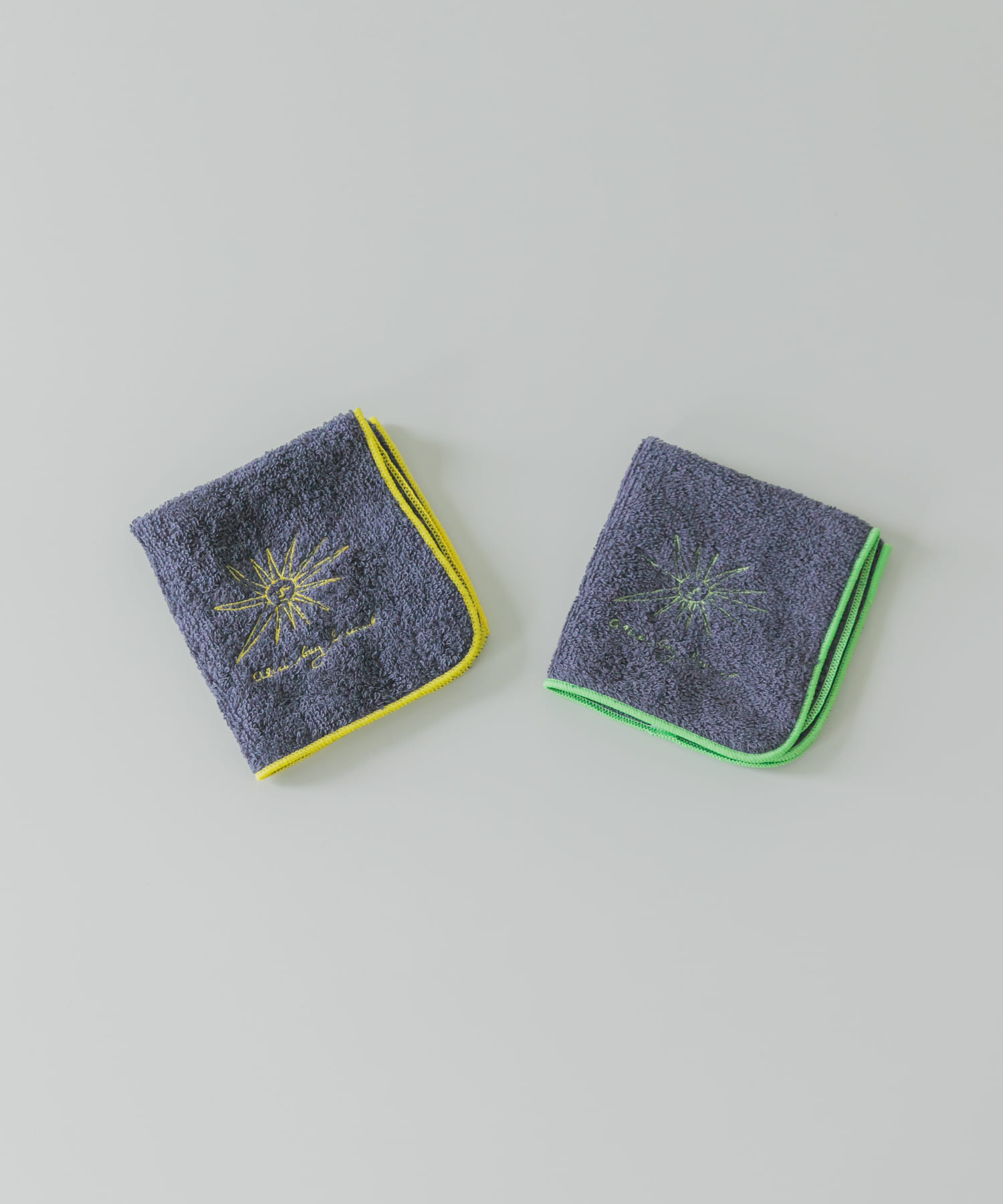 DOORS LIVING PRODUCTS　Mini Towel navy イエローメロー -