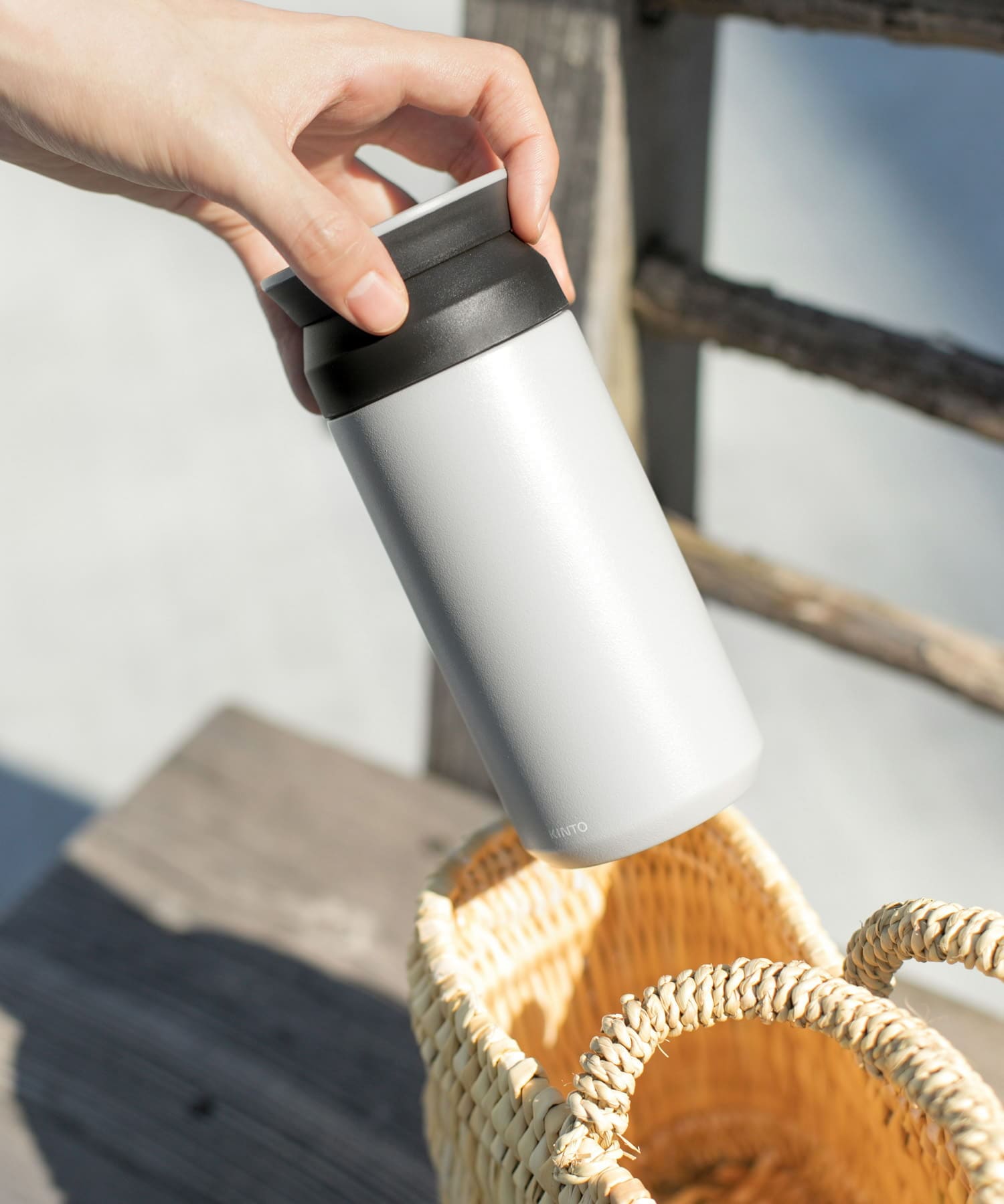 KINTO×DOORS LIVING PRODUCTS　別注 トラベルタンブラー 350ml fog gray -