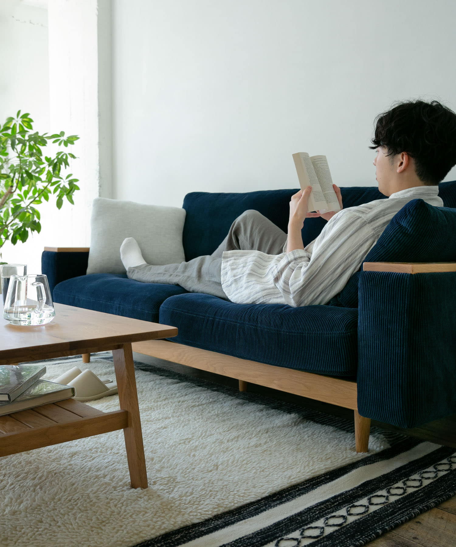 BOTHY Clubhouse Sofa 3P CD NAVY one