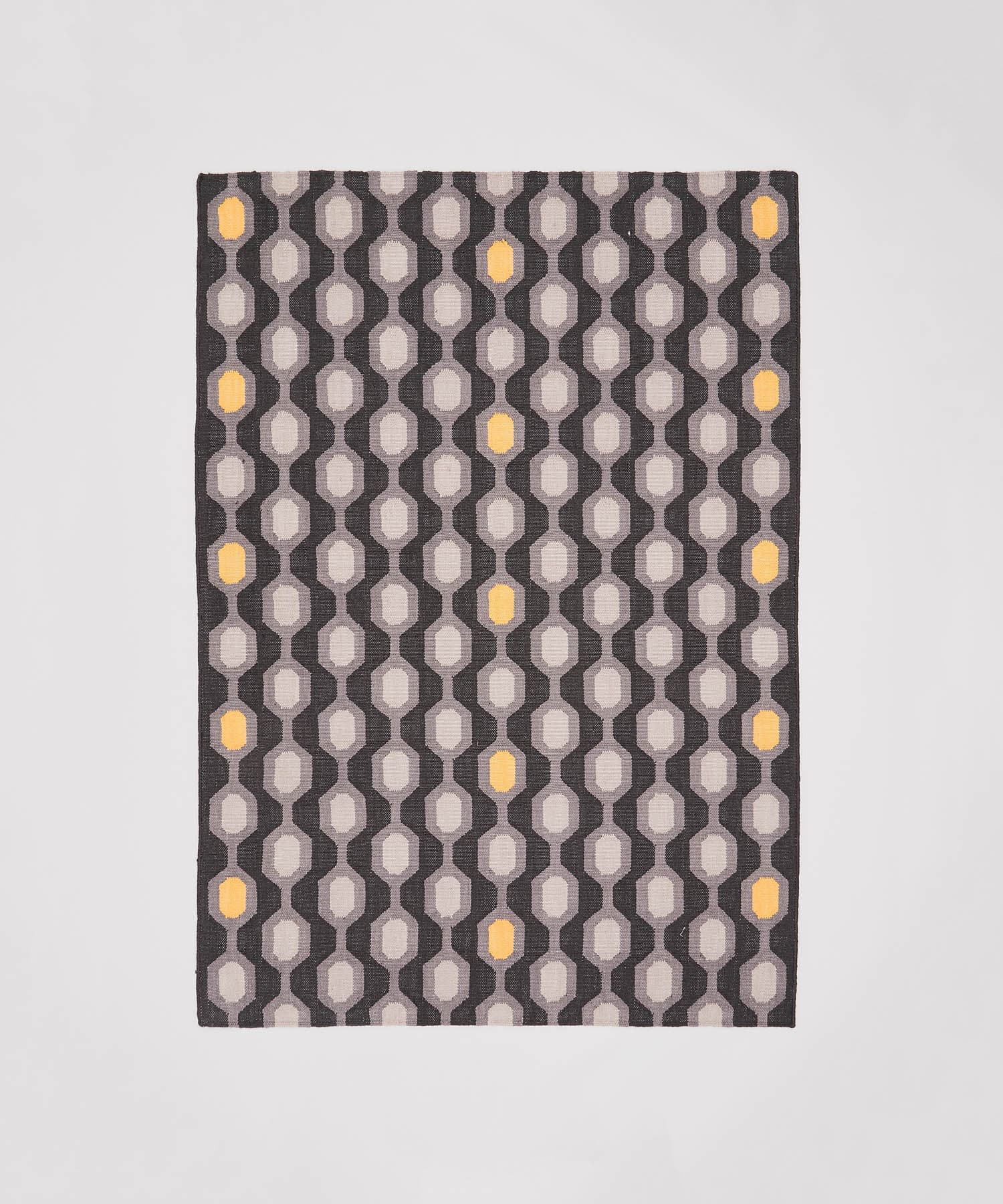 DOORS LIVING PRODUCTS　MODERN KILIM DHURRIE S BLACK 100×140