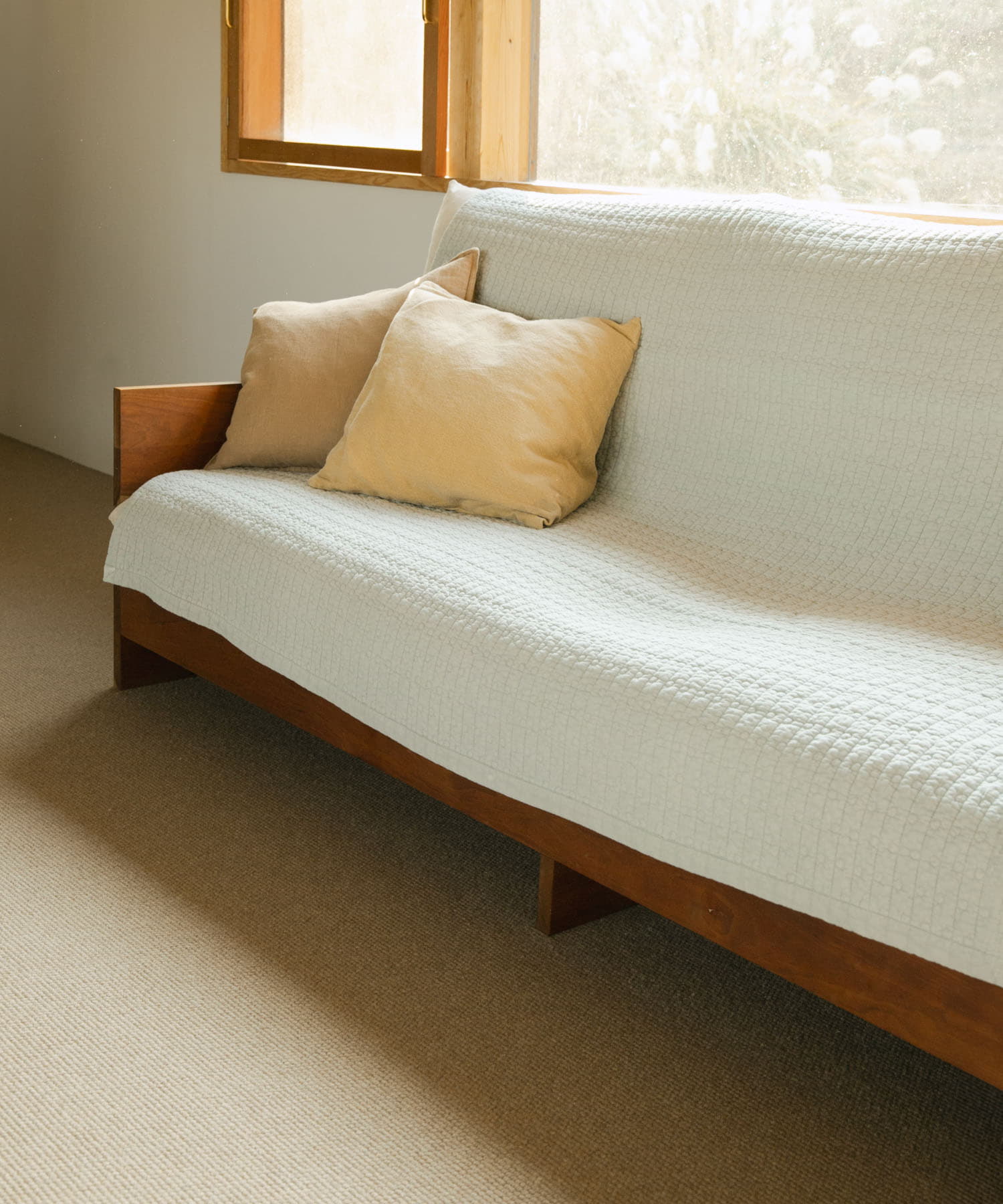 DOORS LIVING PRODUCTS　コットンマット ドット 190×190 ブルーグレー L